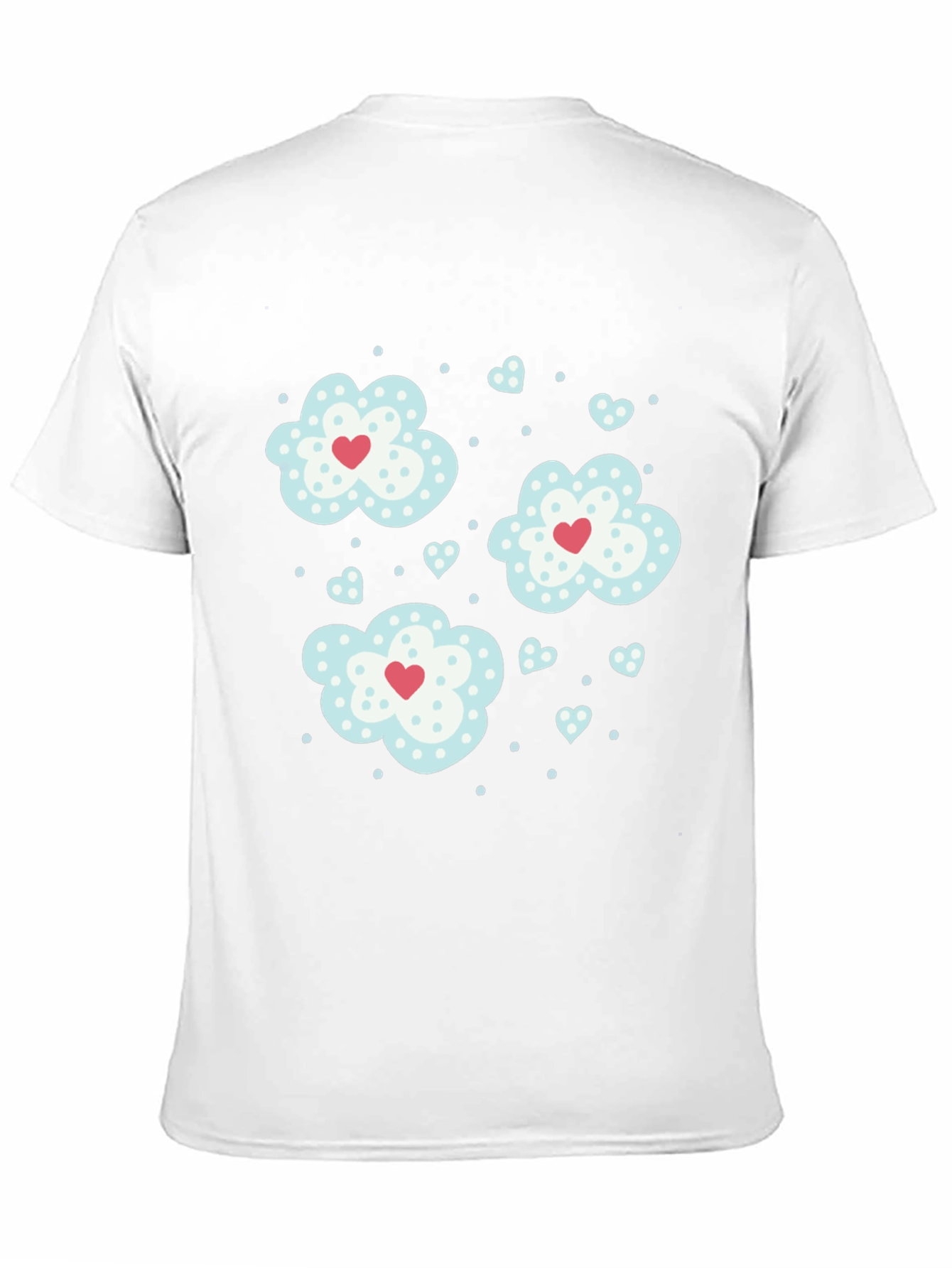 Black Cute Clouds & Hearts Graphic Tee - Black Casual T-Shirt view 11