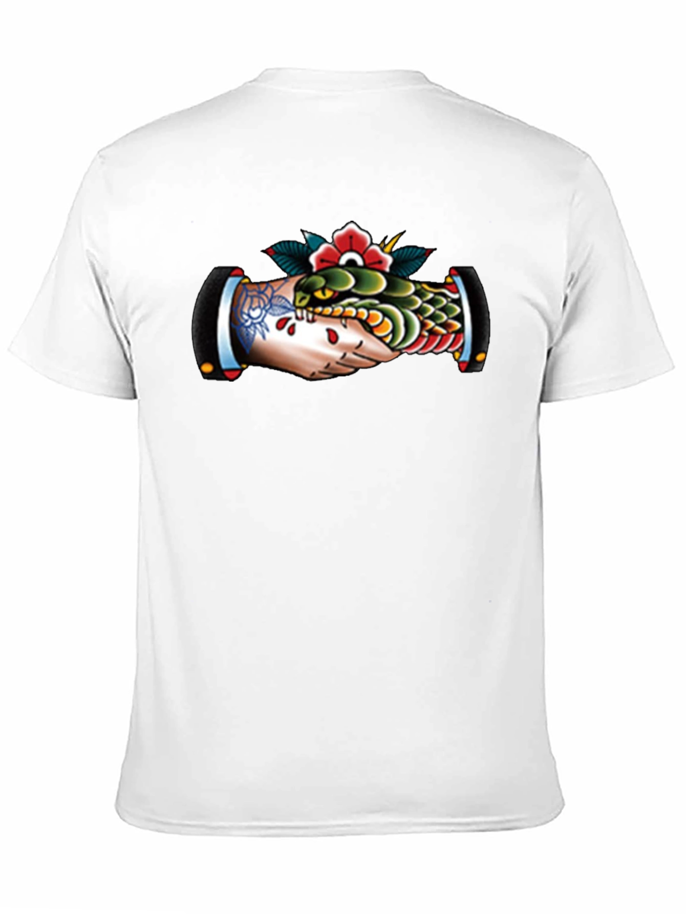 Black Snake Handshake Graphic Tee view 11