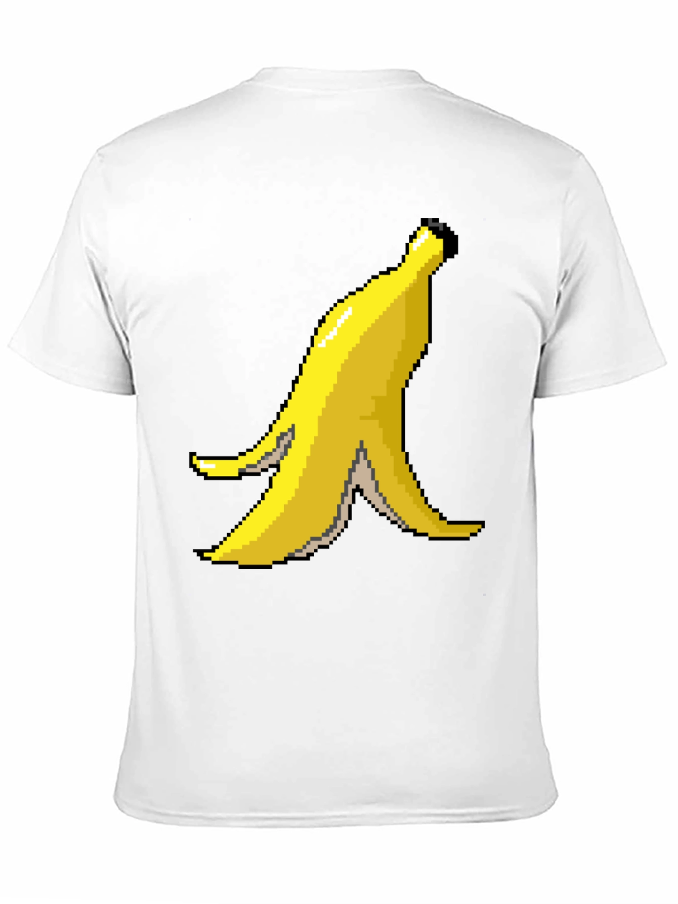 Black Pixel Banana Peel Graphic T-Shirt view 11