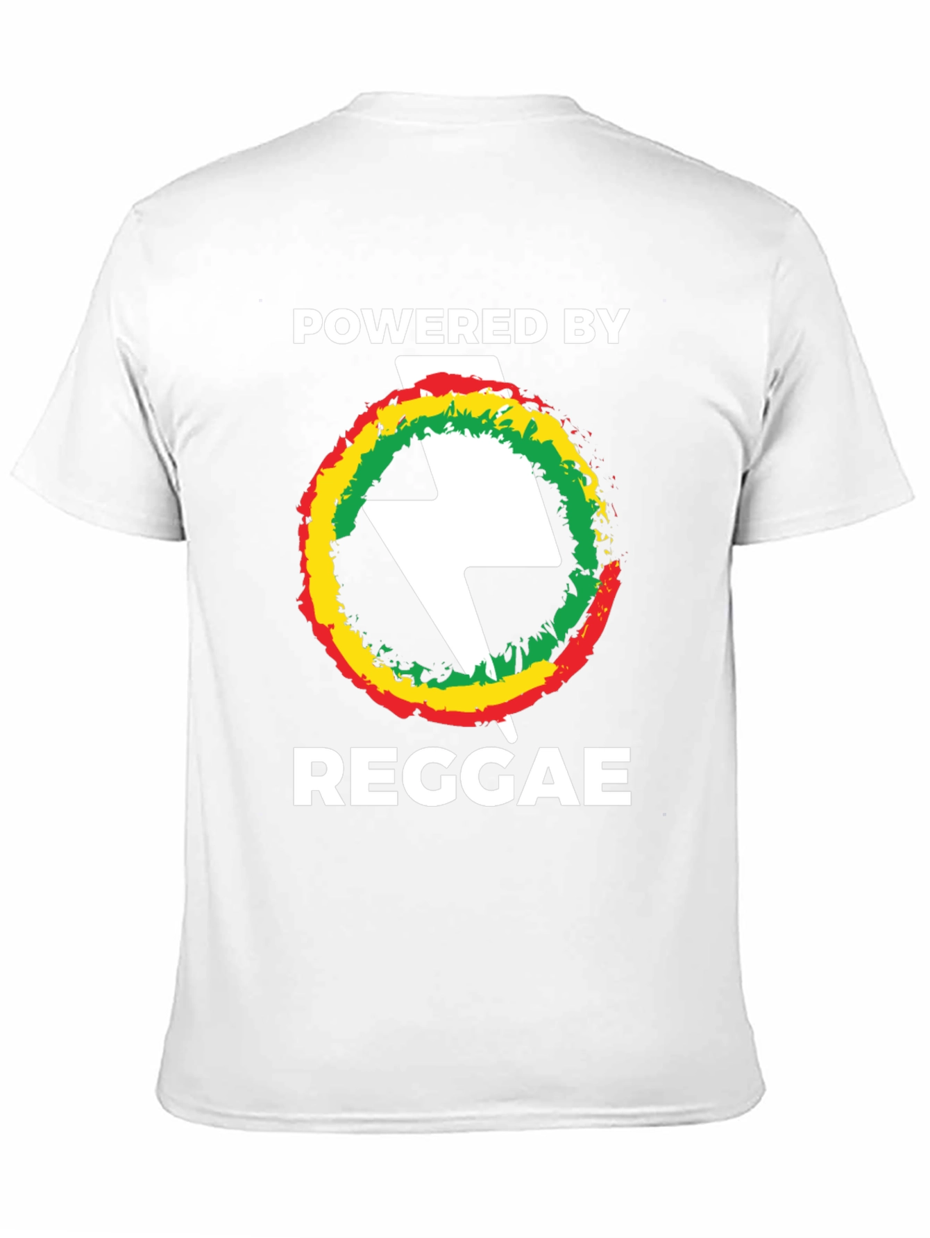 Black Powered By Reggae T-Shirt Black Cotton view 11