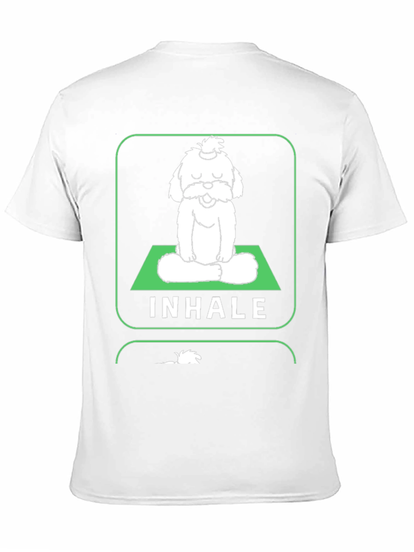 Black Meditating Dog Graphic Tee - Inhale, Exhale, Relax view 11
