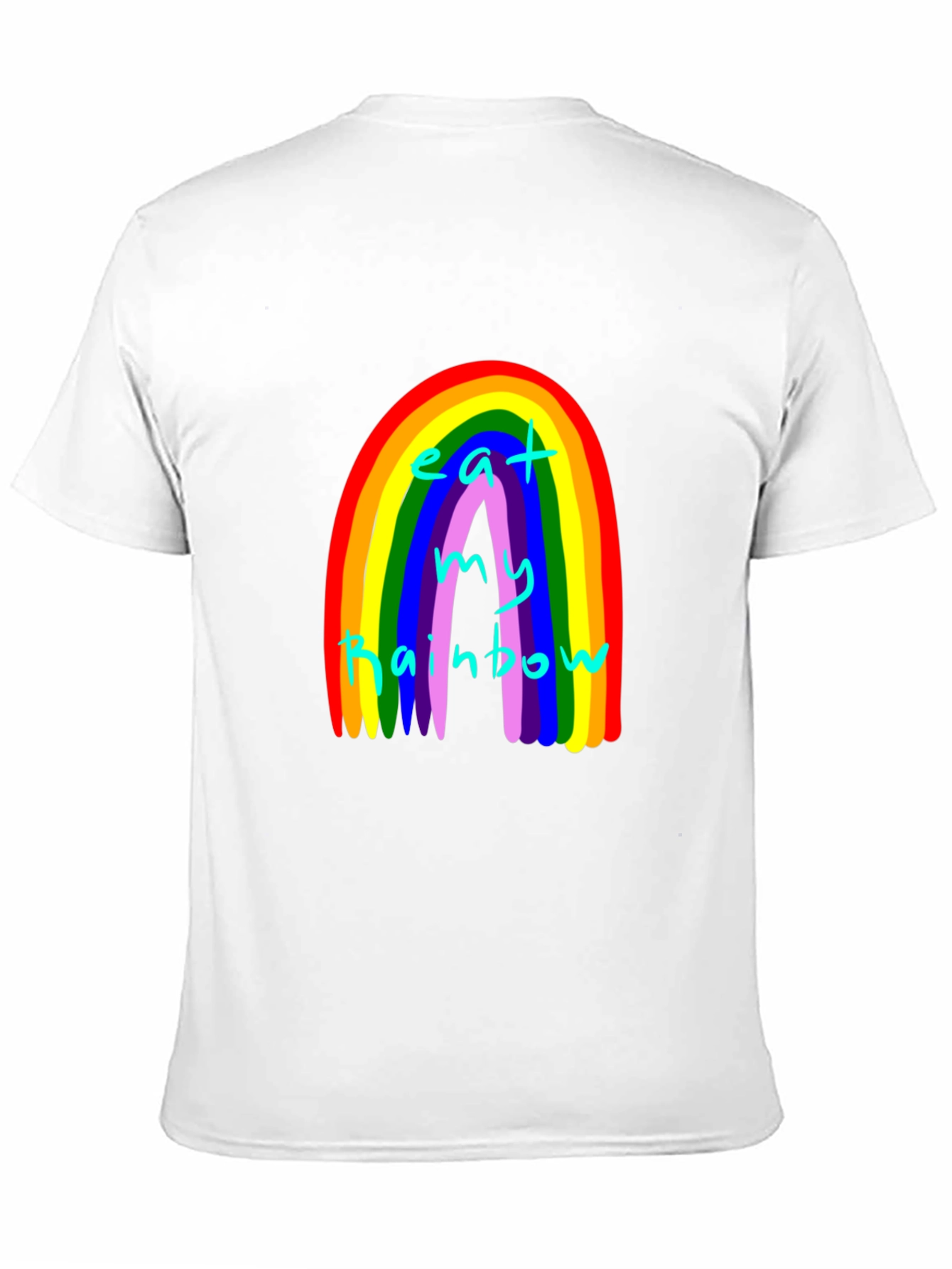 Black Eat My Rainbow Graphic Tee - Black Unisex T-Shirt view 11