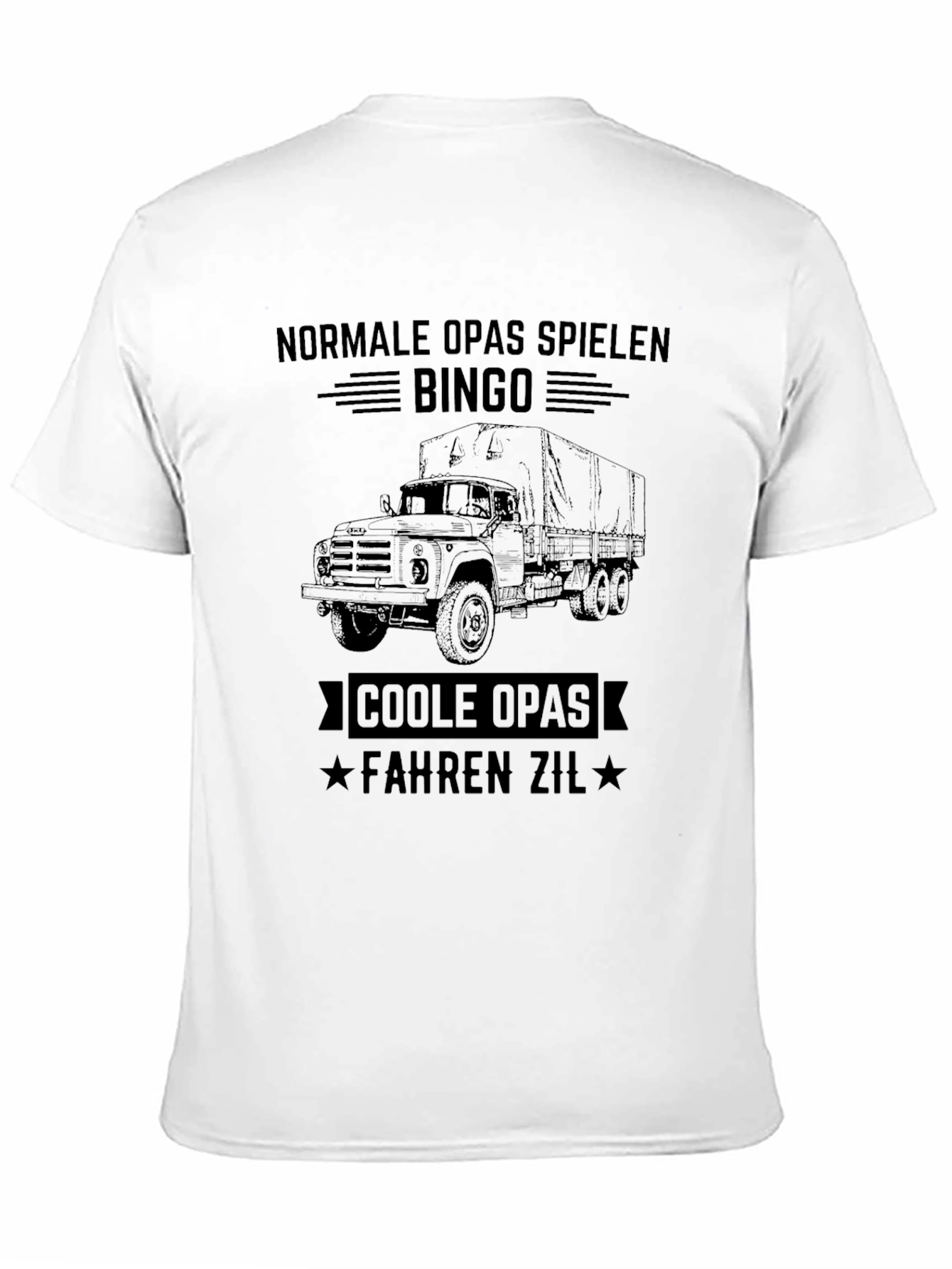 Black Cool Grandpa ZIL Truck Graphic Tee view 11