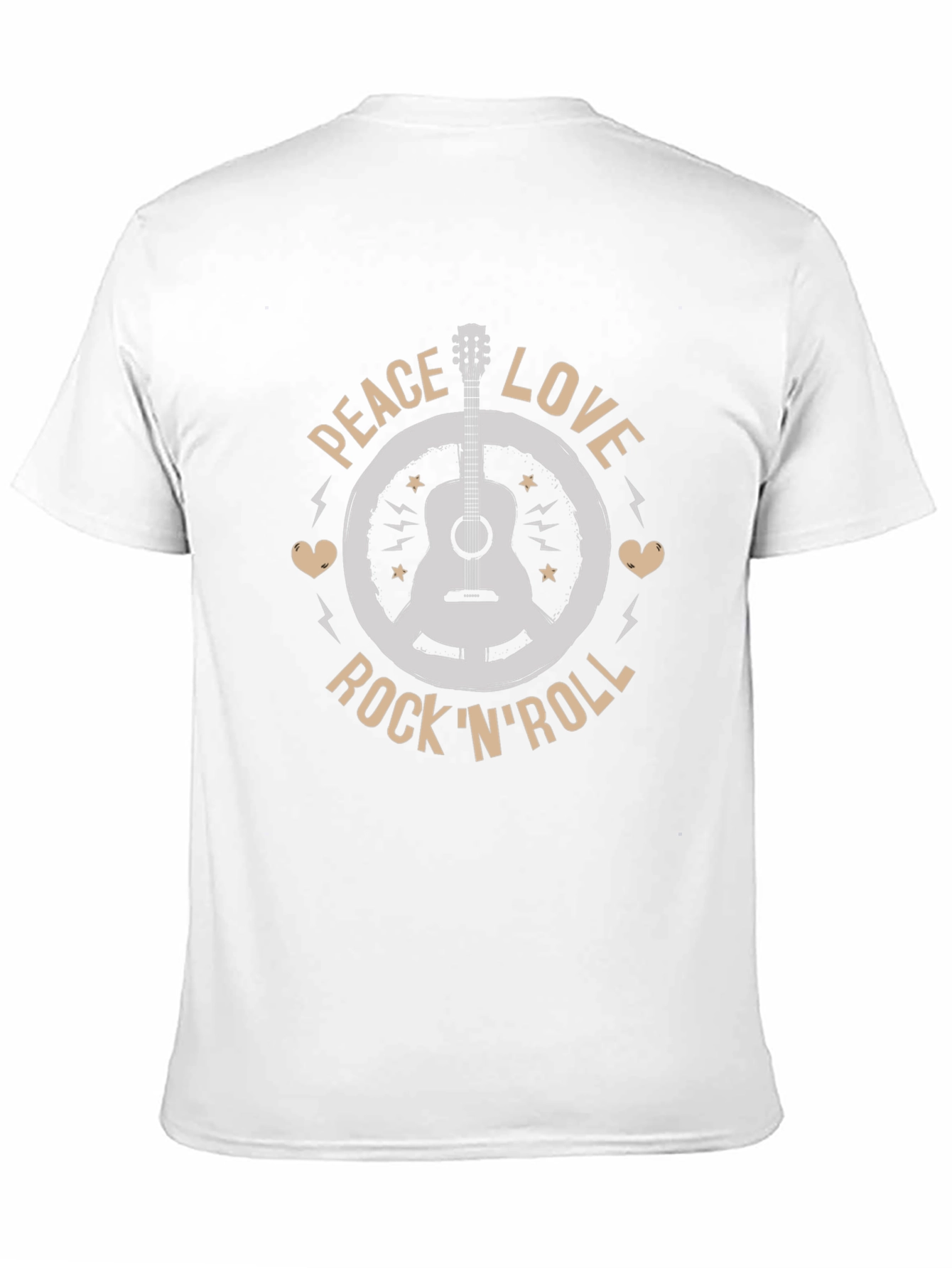 Black Peace Love Rock 'N' Roll Graphic Tee view 11
