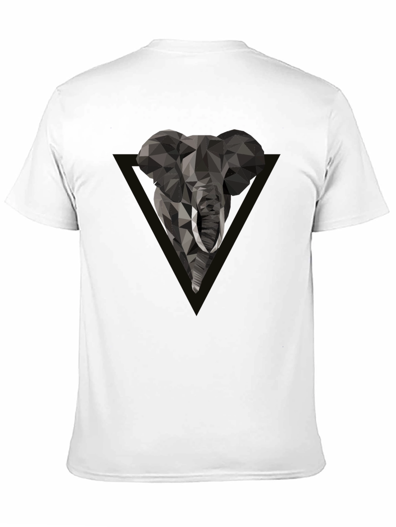 Black Geometric Elephant Tee - Modern Graphic Print view 11