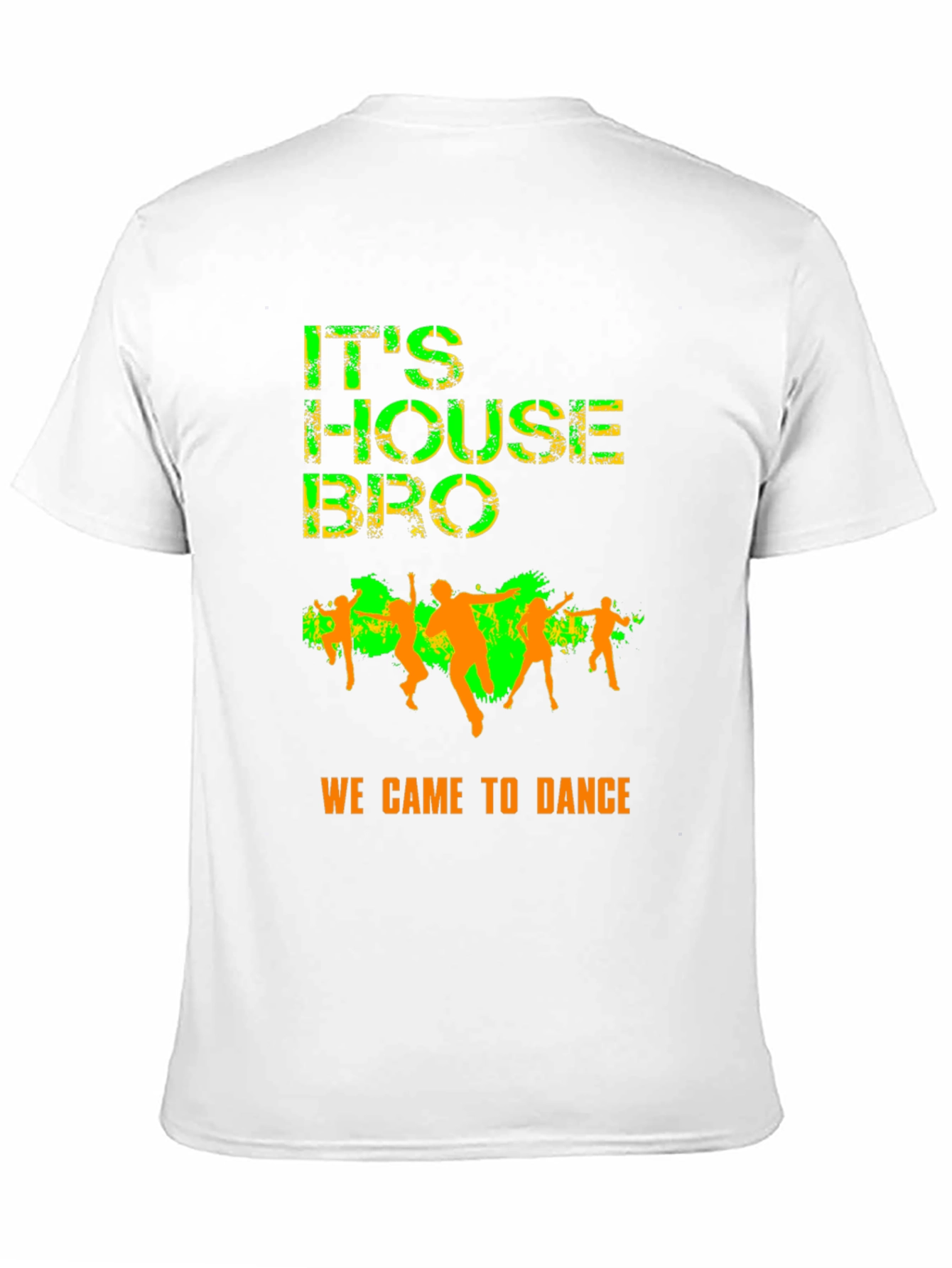 Black It's House Bro T-Shirt - Dance Party Apparel view 11
