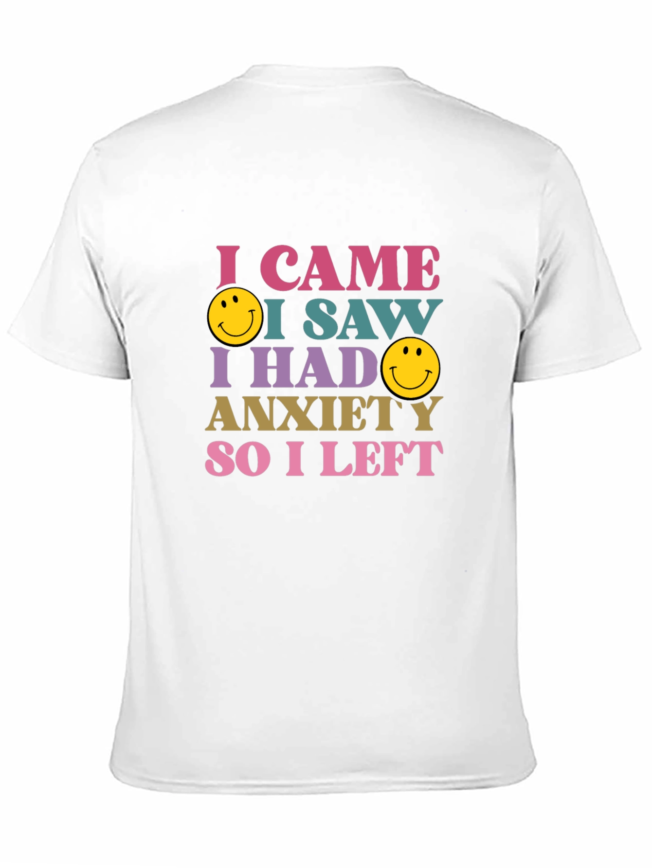 Black Anxiety Humor Graphic Tee view 11
