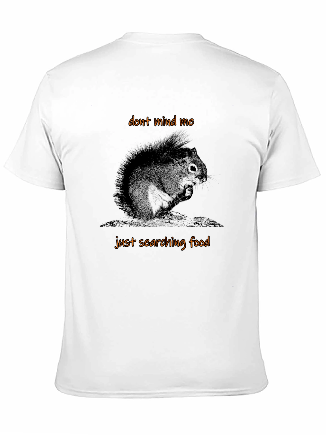 Black Whimsical Squirrel Graphic Tee - 'Don't Mind Me' view 11