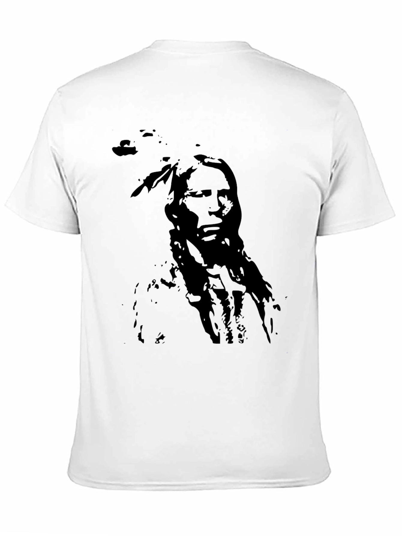 Black Native American Chief Graphic T-Shirt - Black view 11