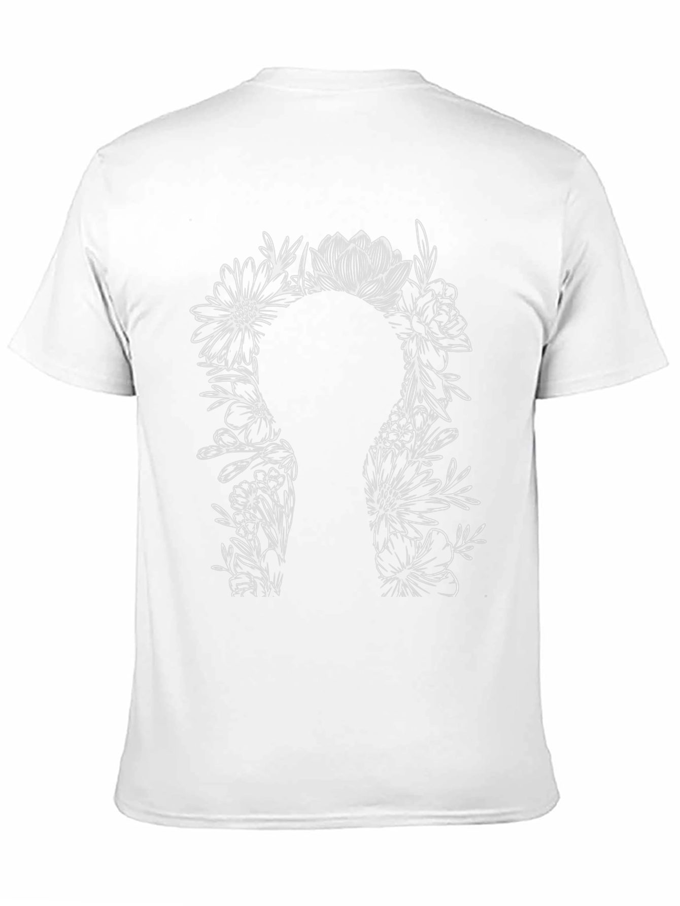 Black Floral Keyhole Black T-Shirt view 11