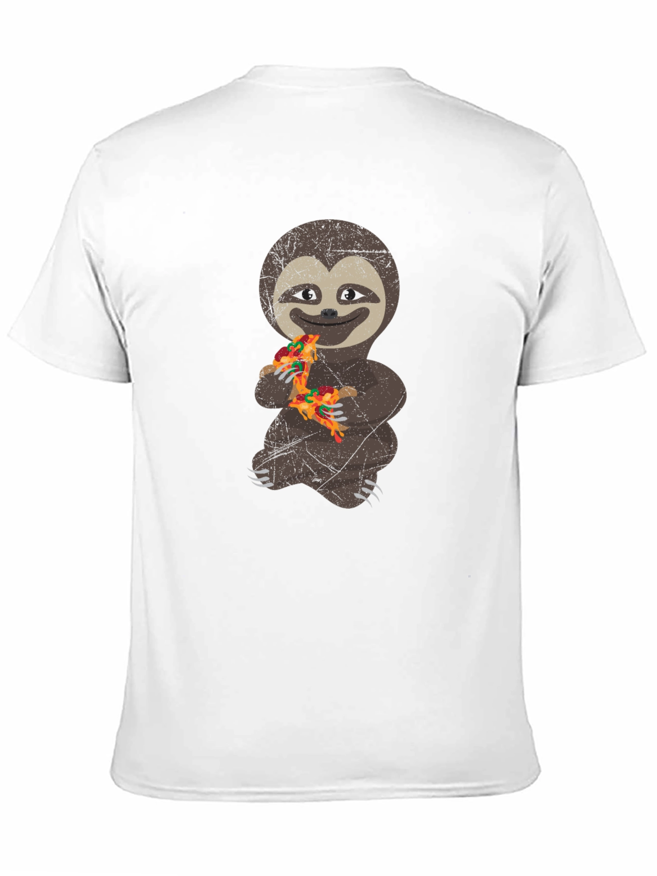 Black Sloth Pizza Lover T-Shirt - Funny Graphic Tee view 11
