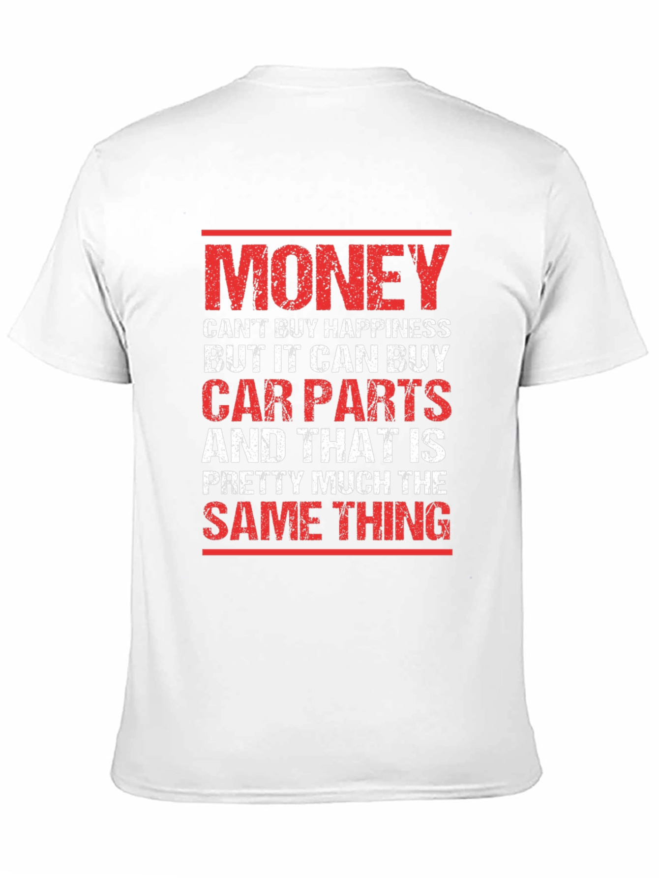 Black Funny Car Parts T-Shirt - Money Can Buy Car Parts view 11