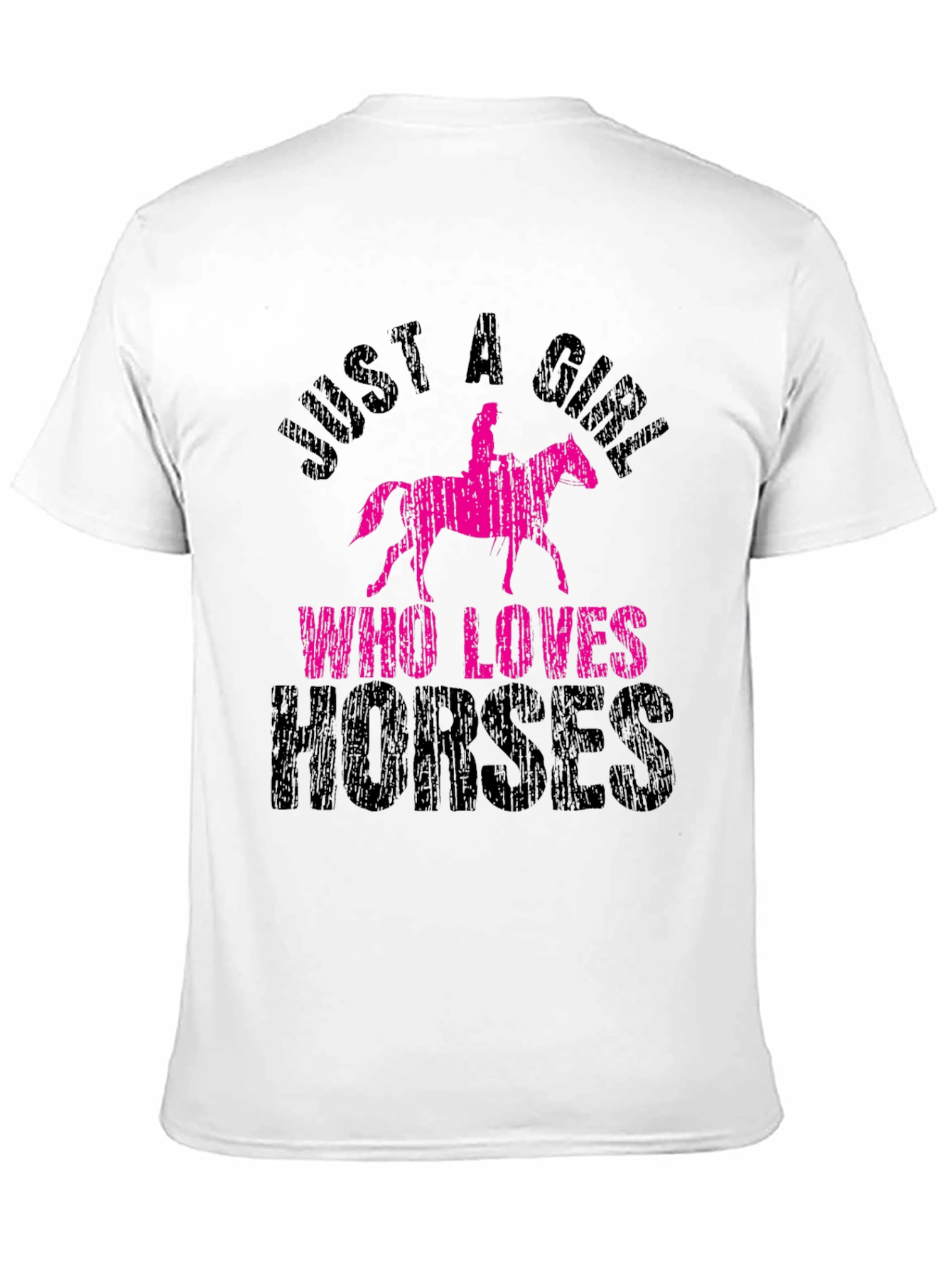 Black Just A Girl Who Loves Horses T-Shirt view 11
