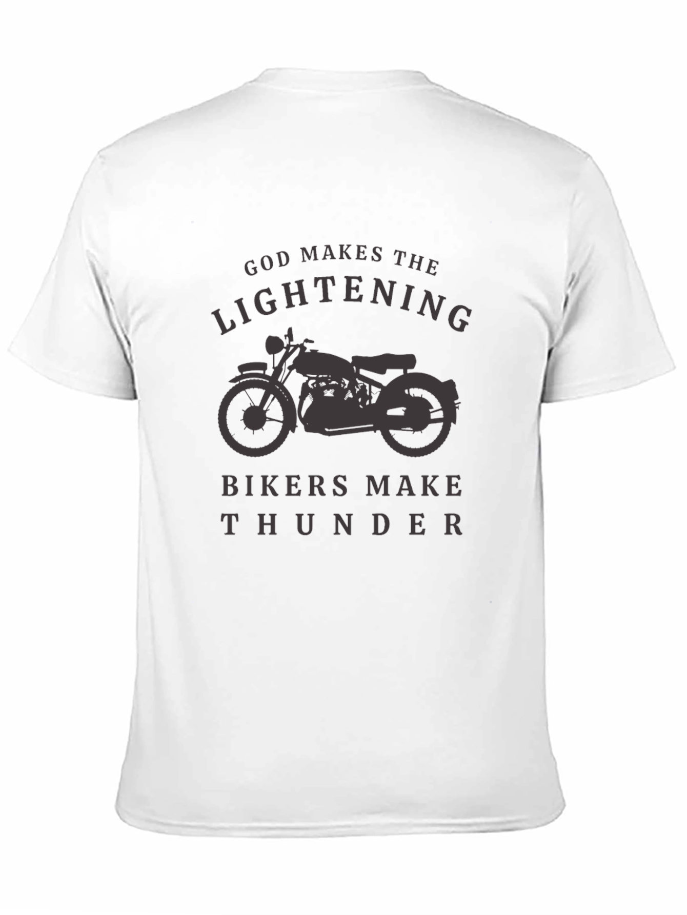 Black God Makes Lightning Bikers Make Thunder T-Shirt view 11