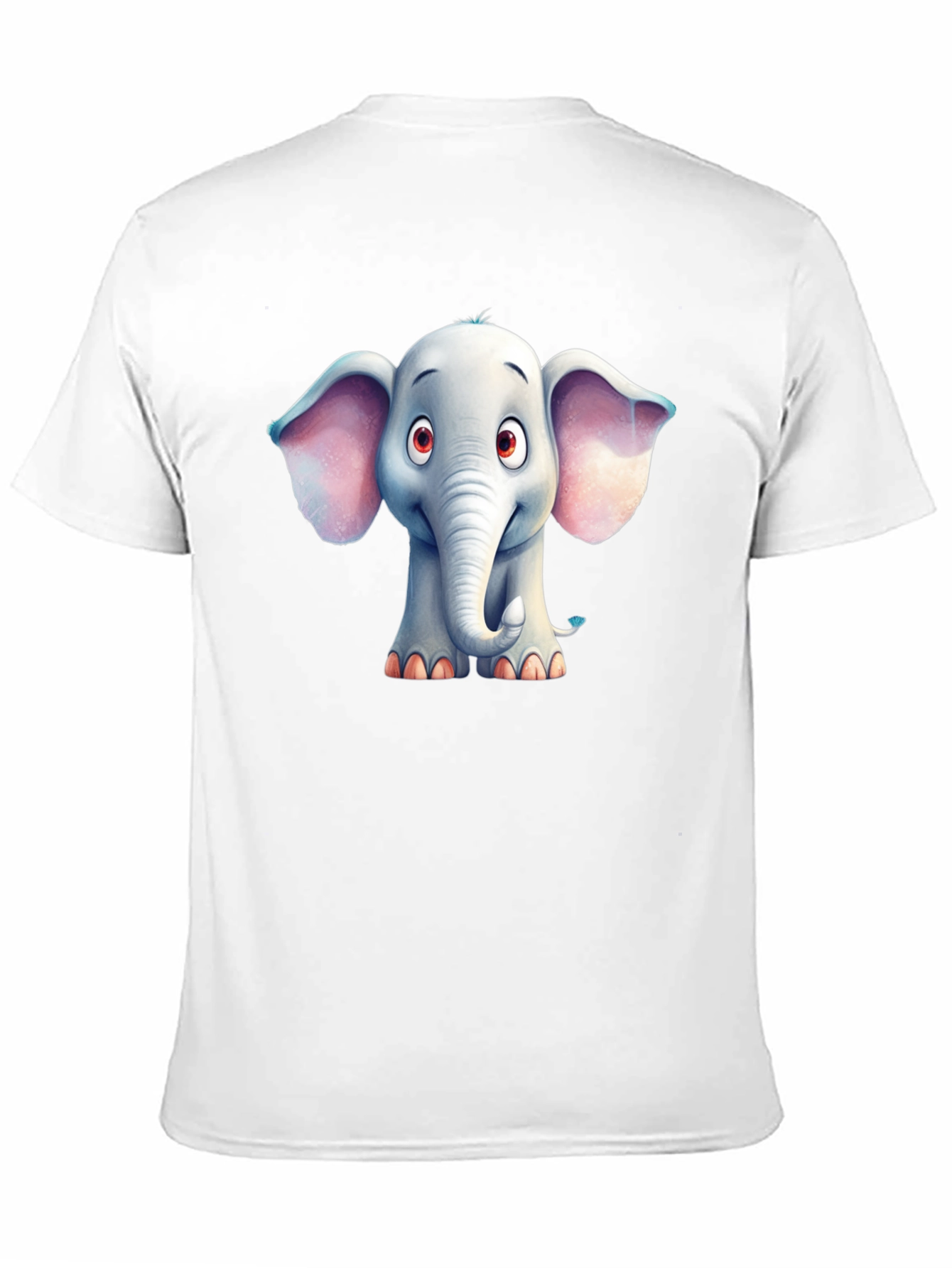 Black Cute Elephant Graphic Tee - Black Cotton Blend T-Shirt view 11