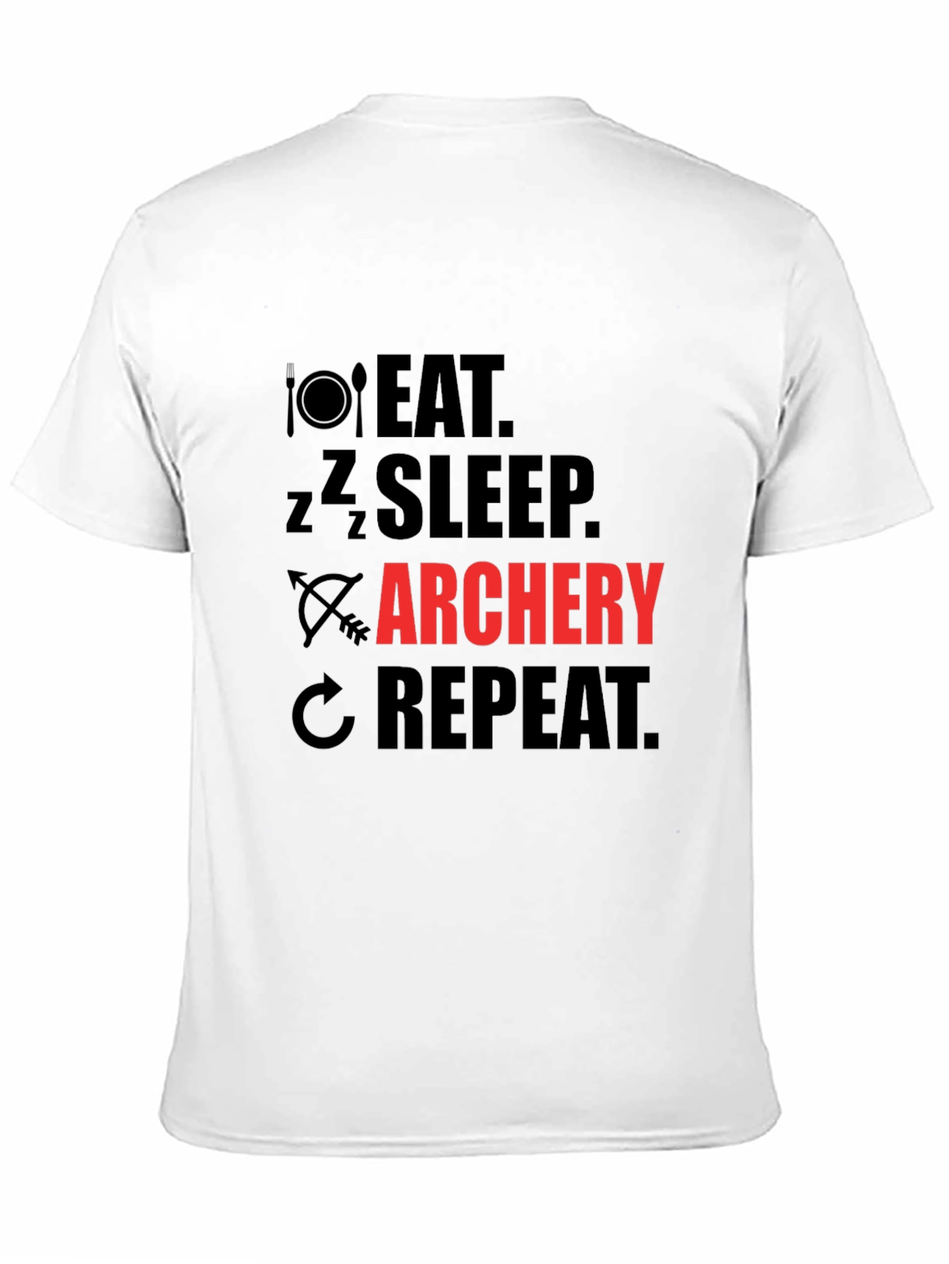 Black Eat Sleep Archery Repeat Graphic T-Shirt view 11