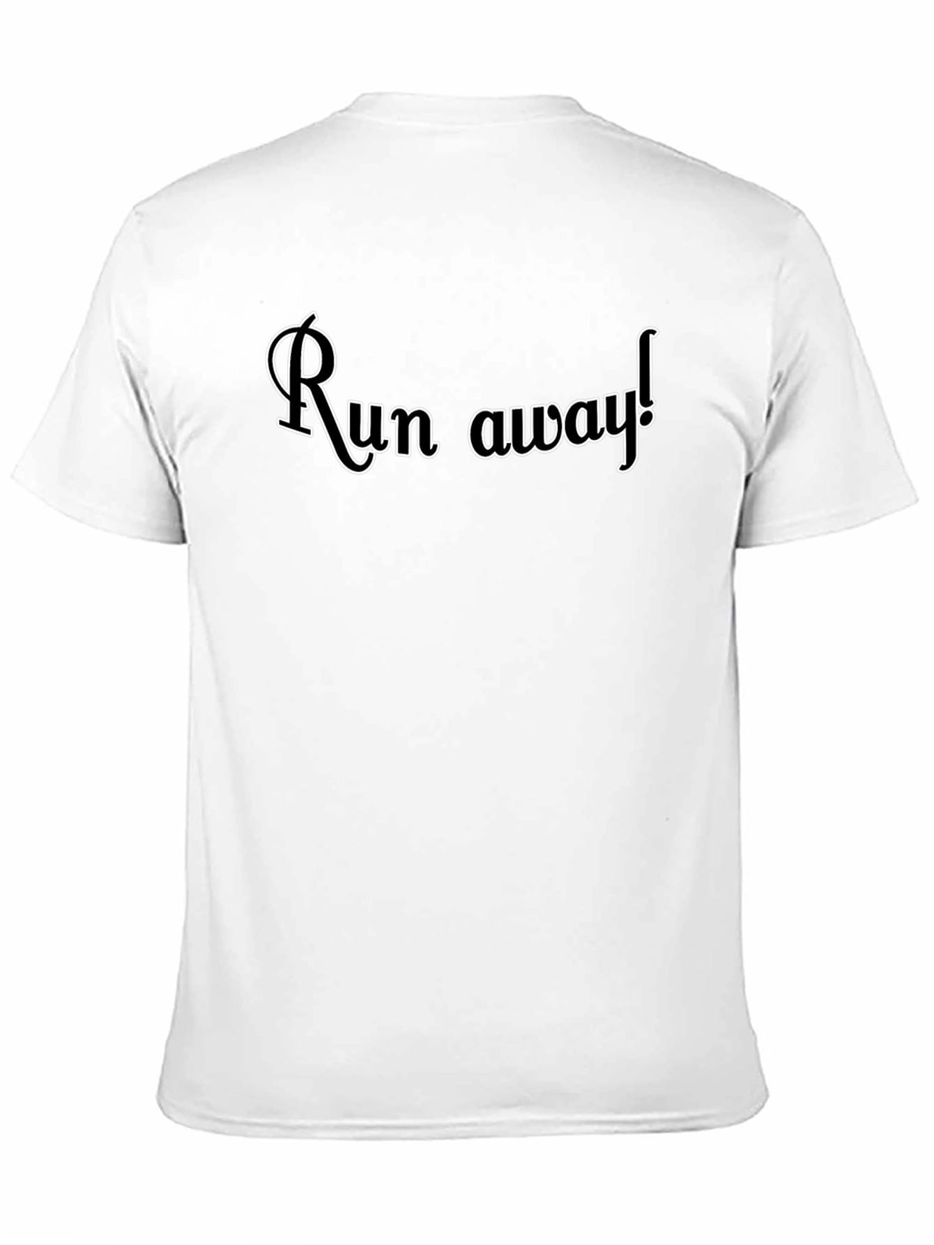 Black Run Away Graphic Tee - Stylish & Comfy Black T-Shirt view 11