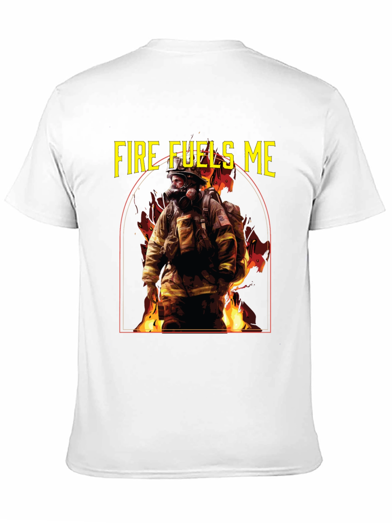 Black Fire Fuels Me Firefighter Graphic T-Shirt view 11
