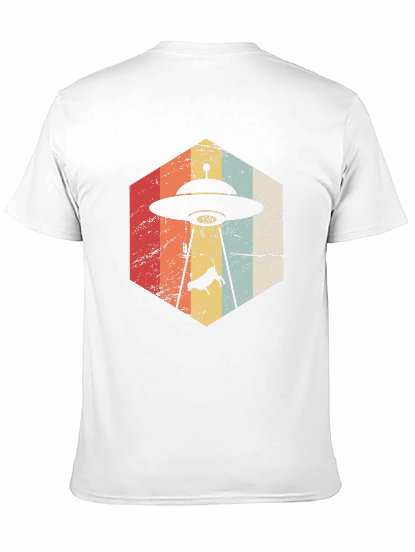 Black Retro Alien Abduction T-Shirt view 11