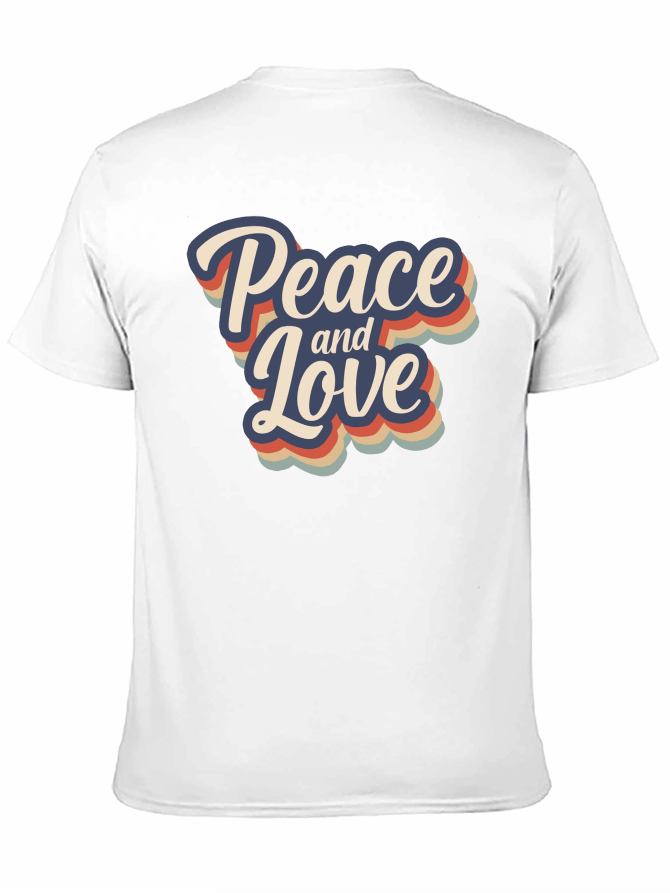 Black Peace and Love Retro Graphic T-Shirt view 11