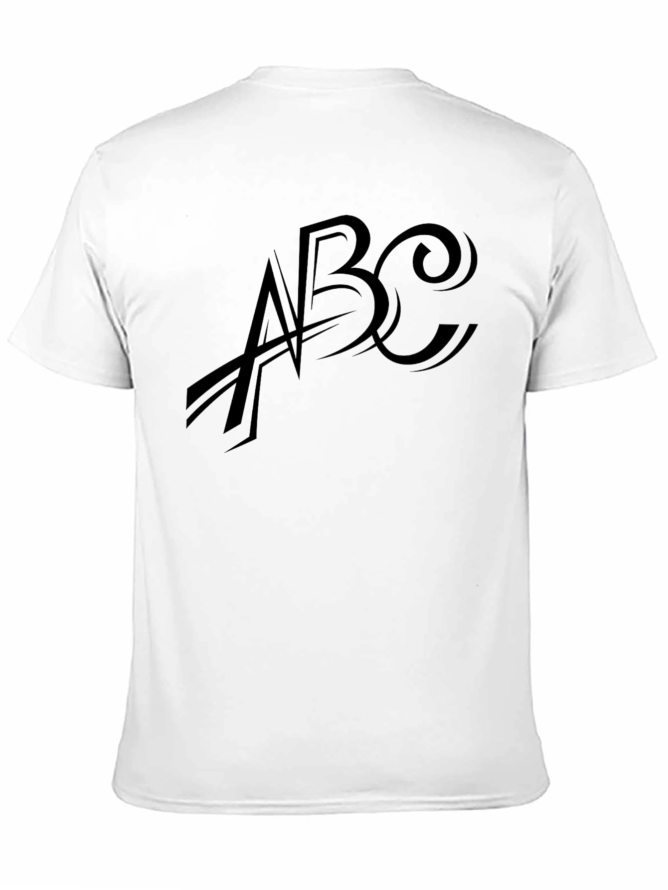 Black Men's Black Graphic Tee - ABC Design view 11