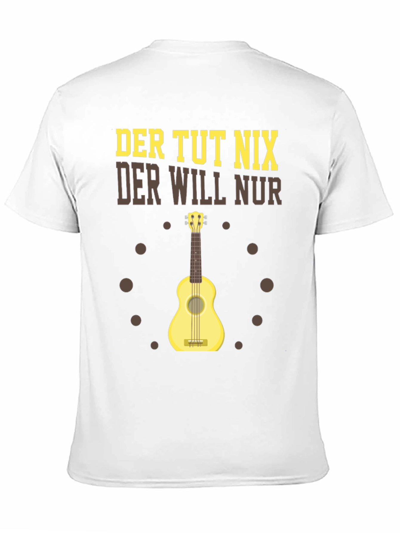Black Der Tut Nix Graphic T-Shirt Ukulele Player view 11