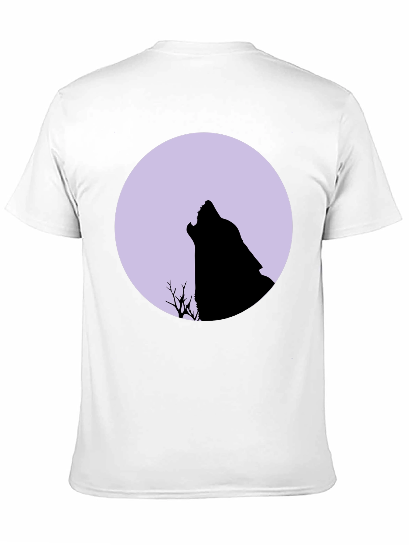 Black Wolf Moon Graphic Tee - Black Cotton T-Shirt view 11