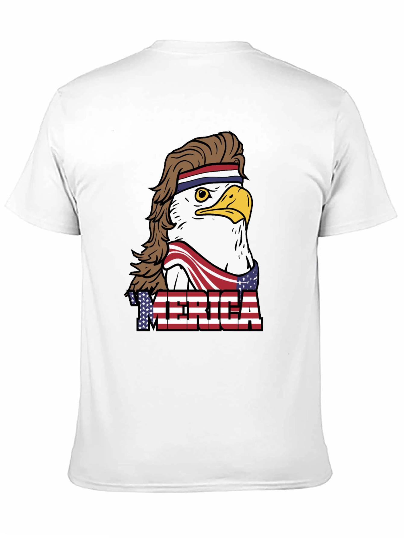 Black USA Eagle Mullet T-Shirt: Patriotic & Funny view 11