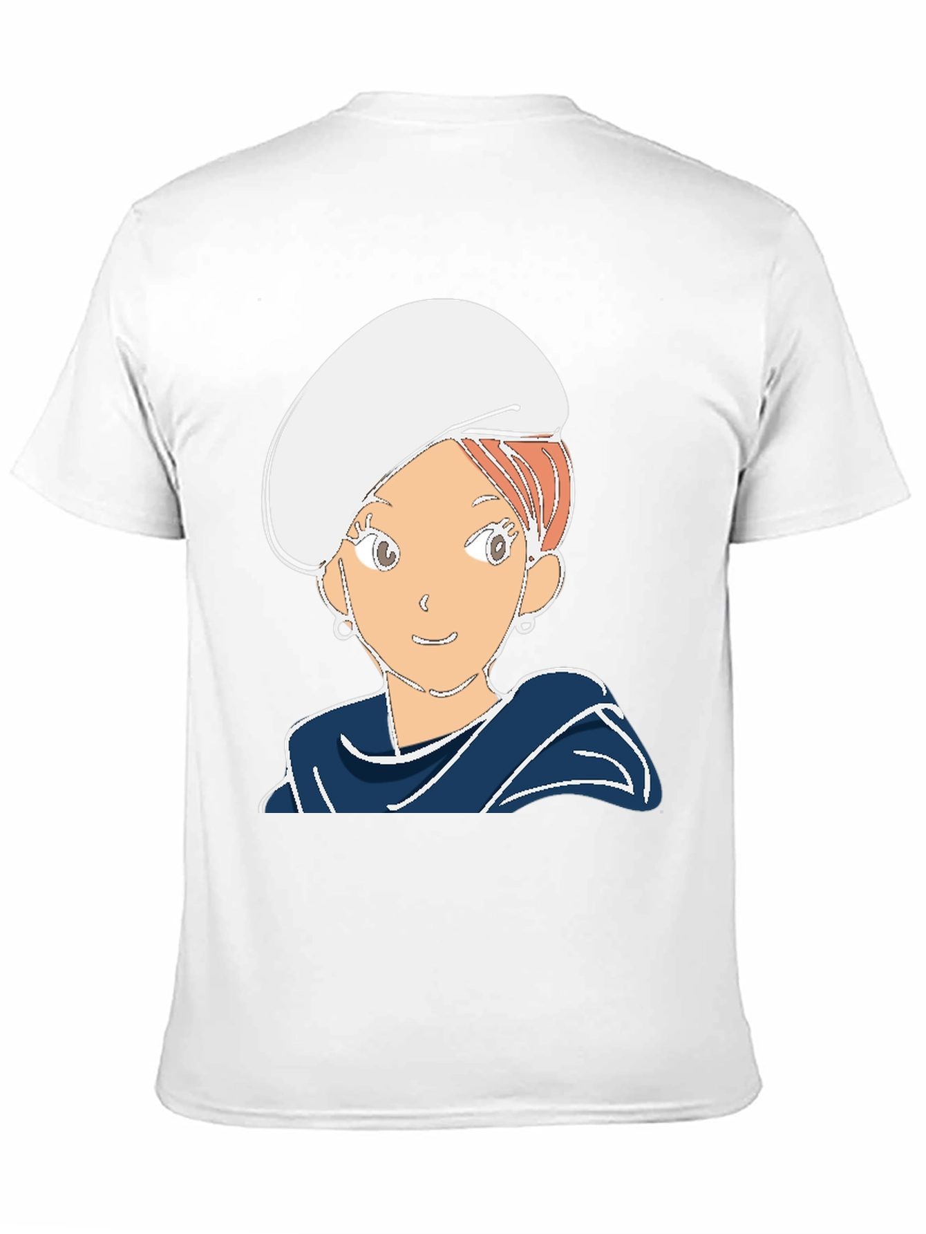 Black Cartoon Girl Graphic Tee - Black Cotton Blend T-Shirt view 11