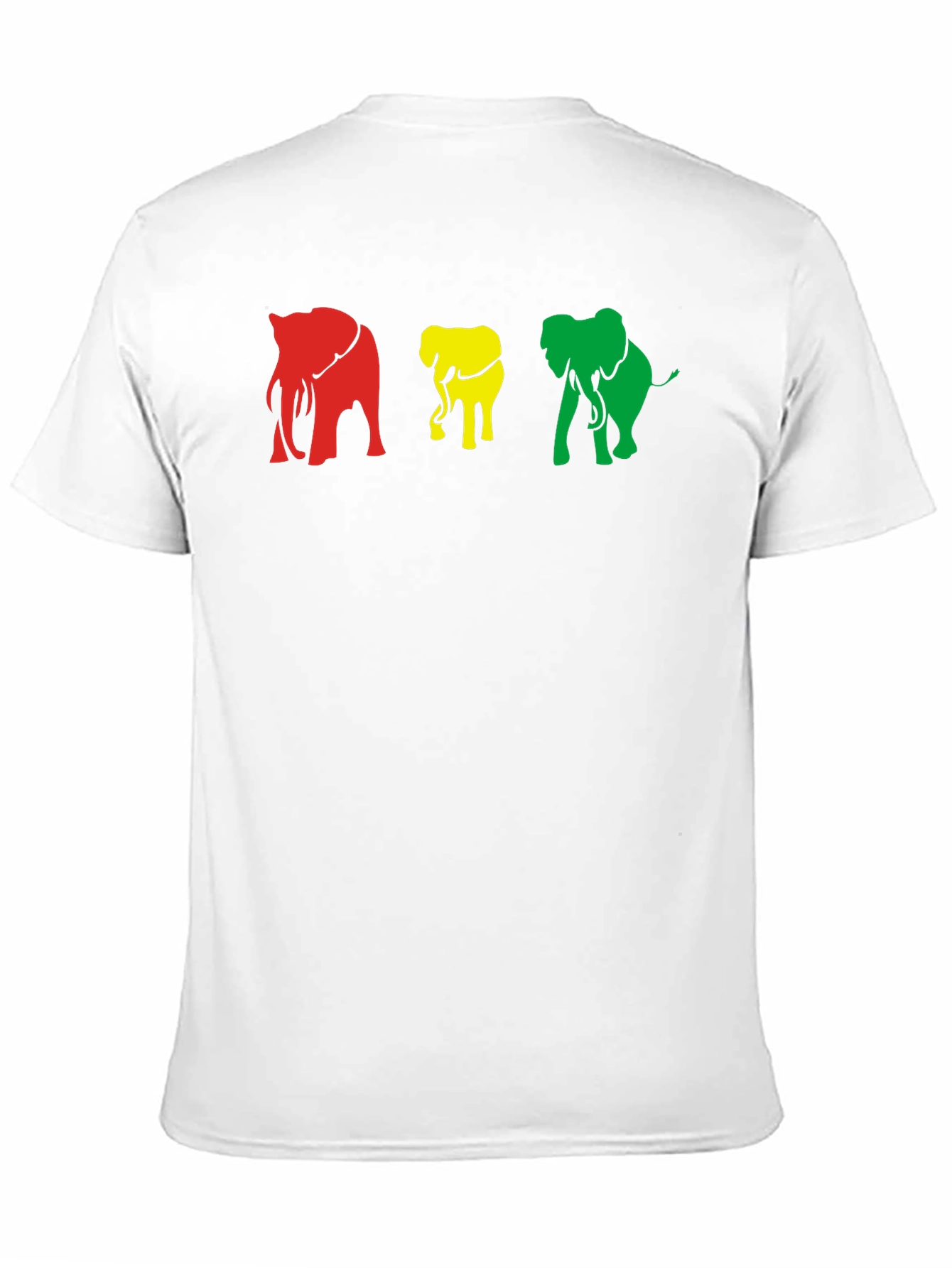 Black Rasta Elephants Graphic Tee - Black Cotton T-Shirt view 11