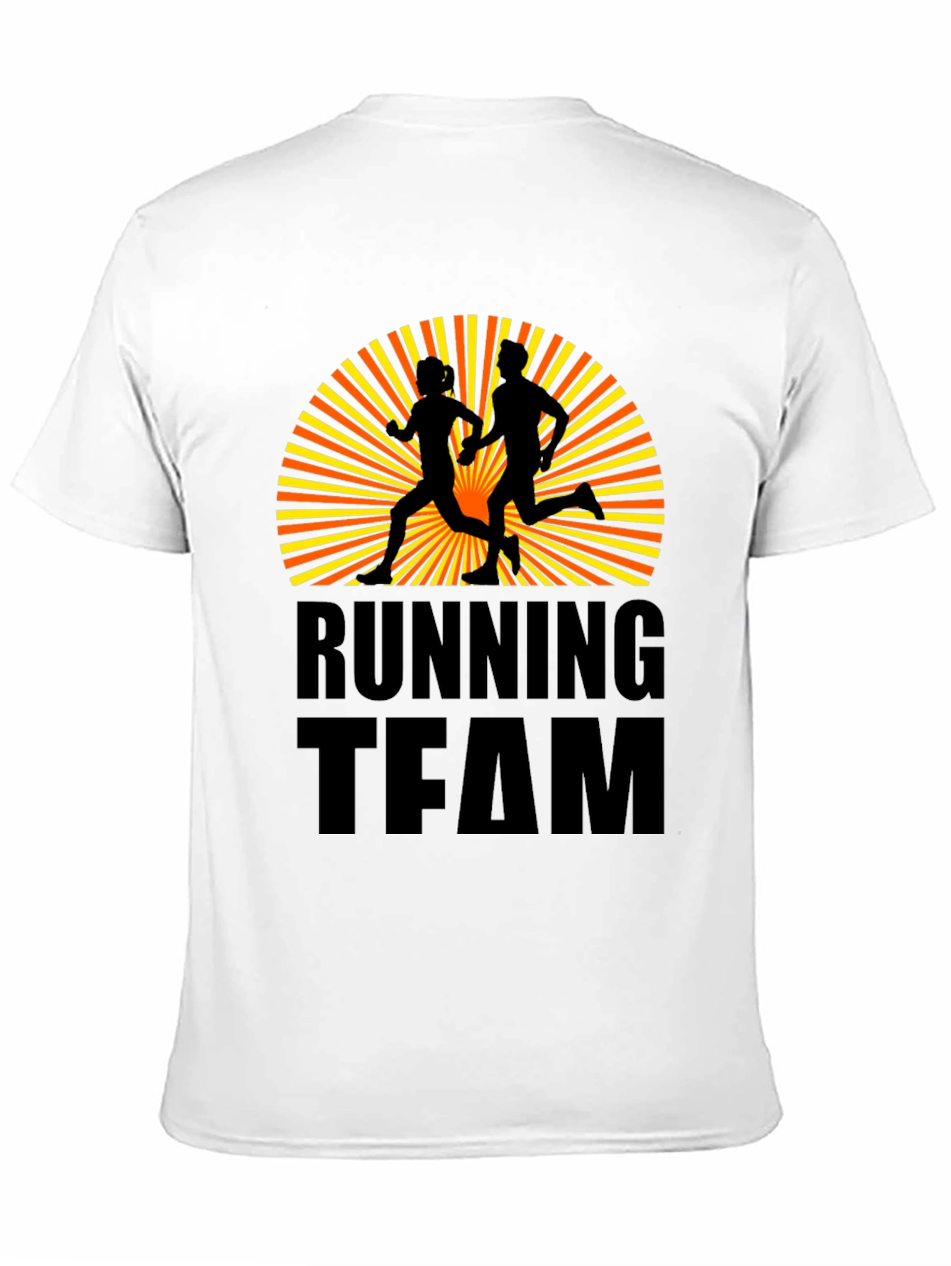 Black Running Team Graphic Tee - Athletic Sport T-Shirt view 11