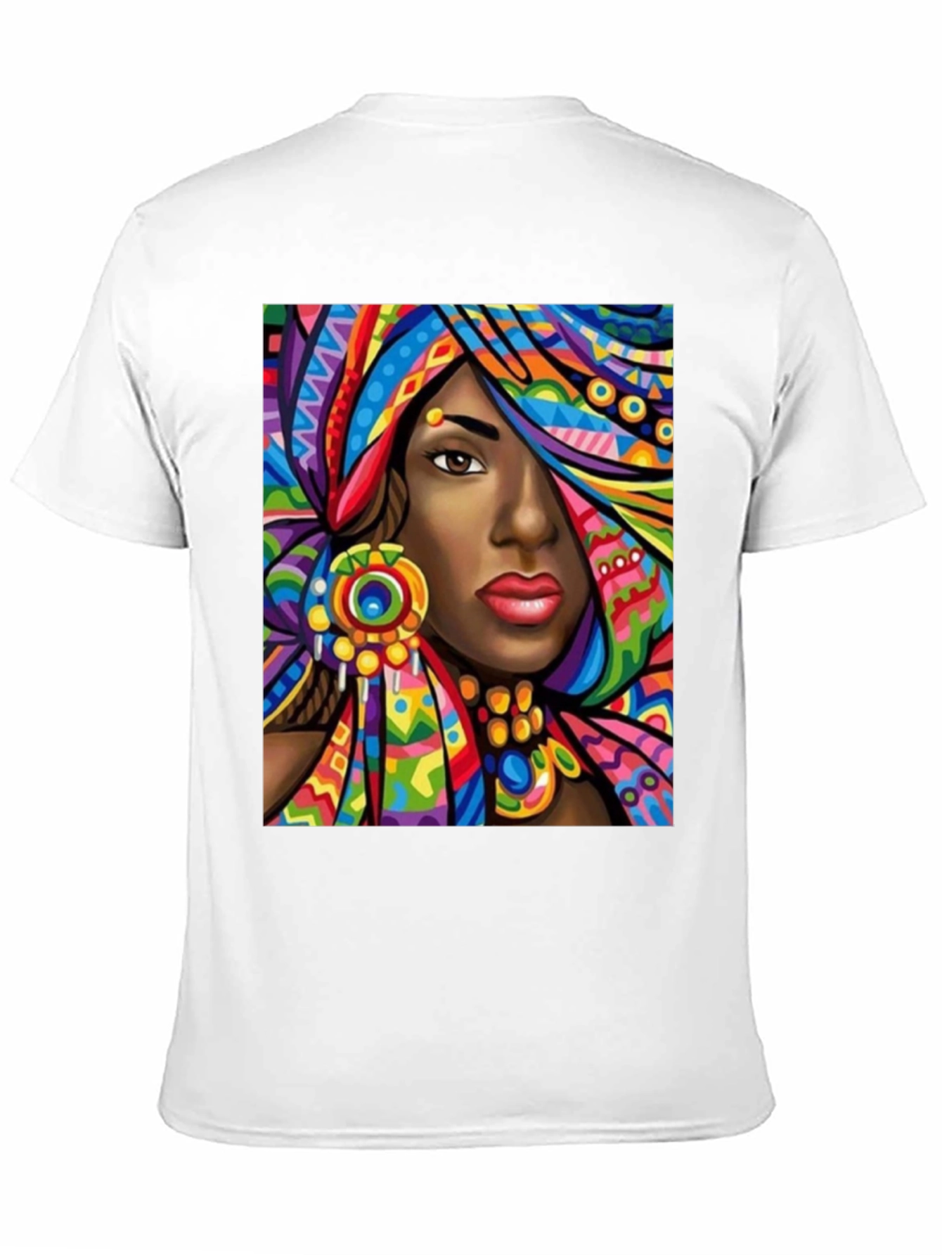 Black Colorful African Queen Graphic T-Shirt view 11