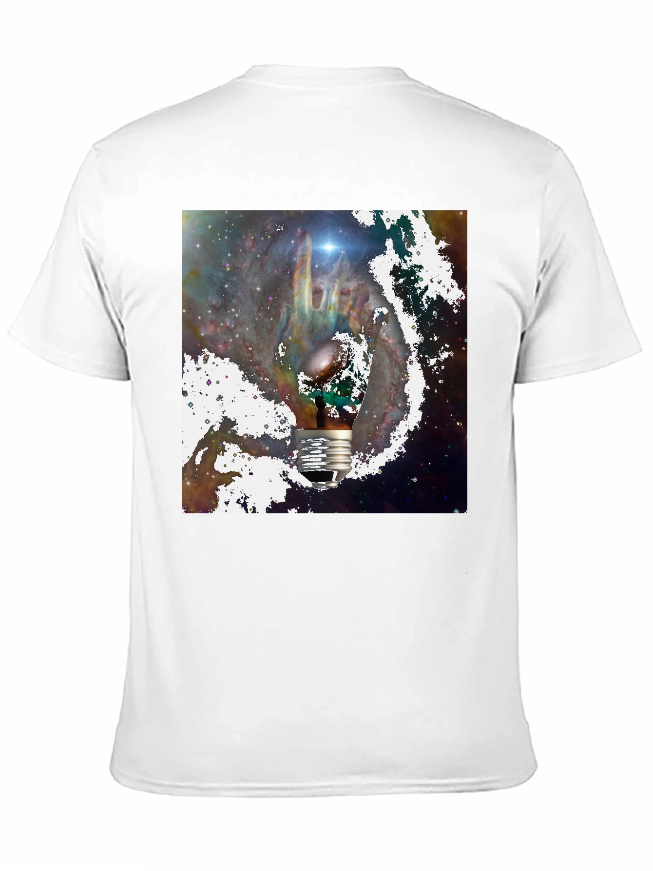 Black Cosmic Light Bulb Graphic Tee - Black view 11