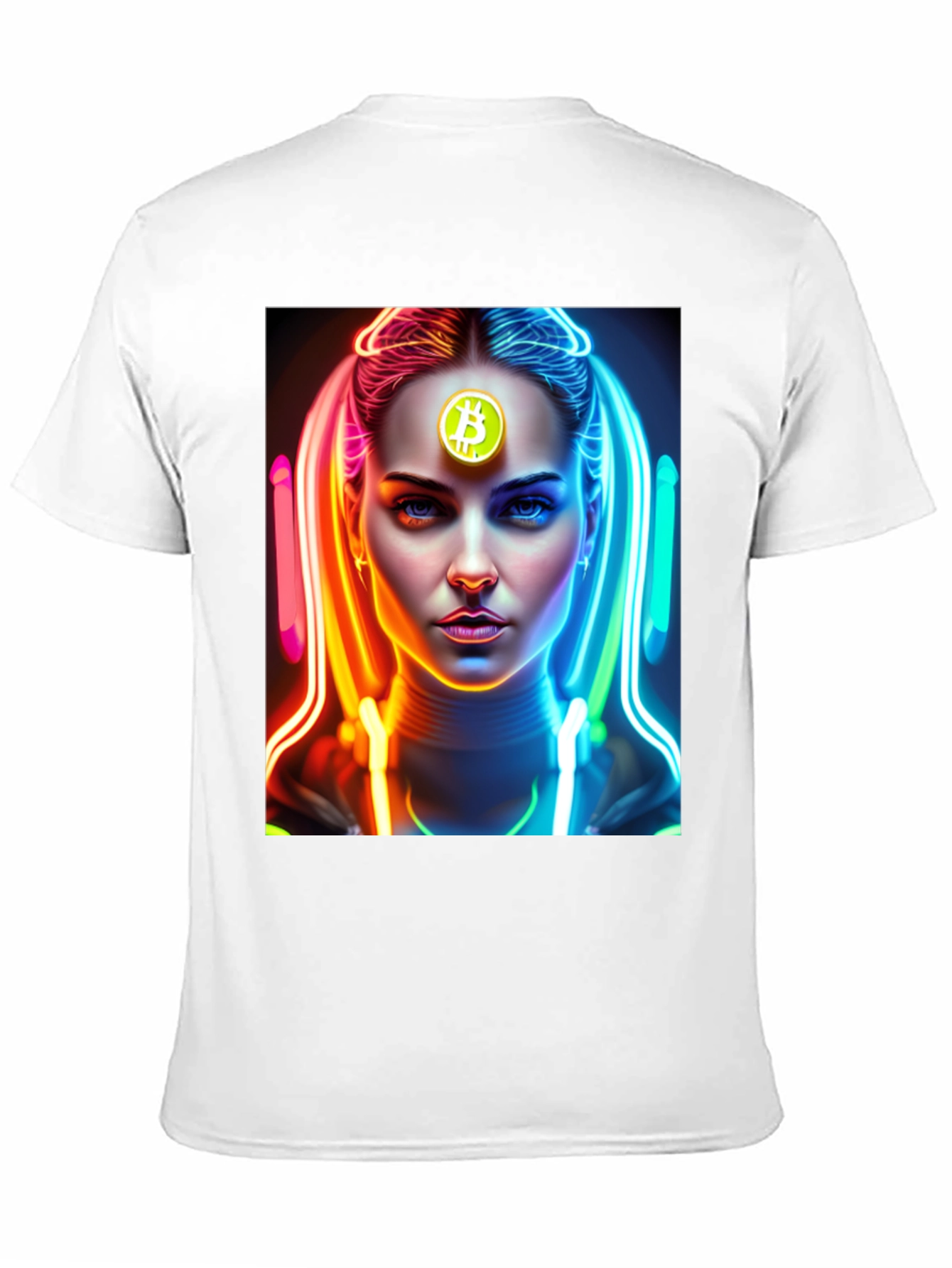 Black Bitcoin Woman Black Tee - Crypto Fashion view 11