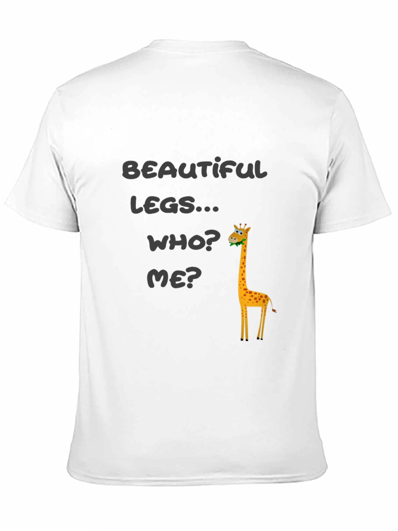 Black Funny Giraffe T-Shirt - Beautiful Legs view 11