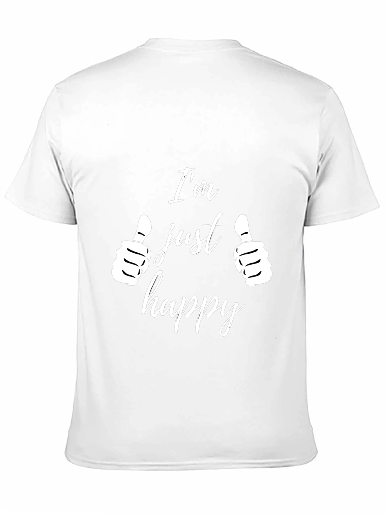 Black I'm Just Happy Graphic T-Shirt - Black view 11