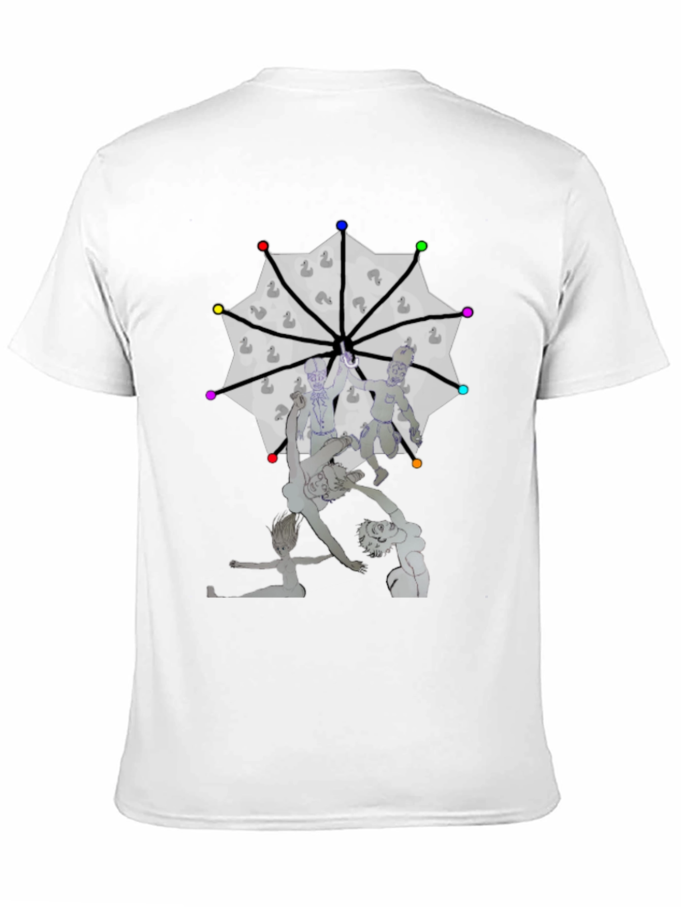 Black Novelty Graphic Print T-Shirt - Unique Art view 11