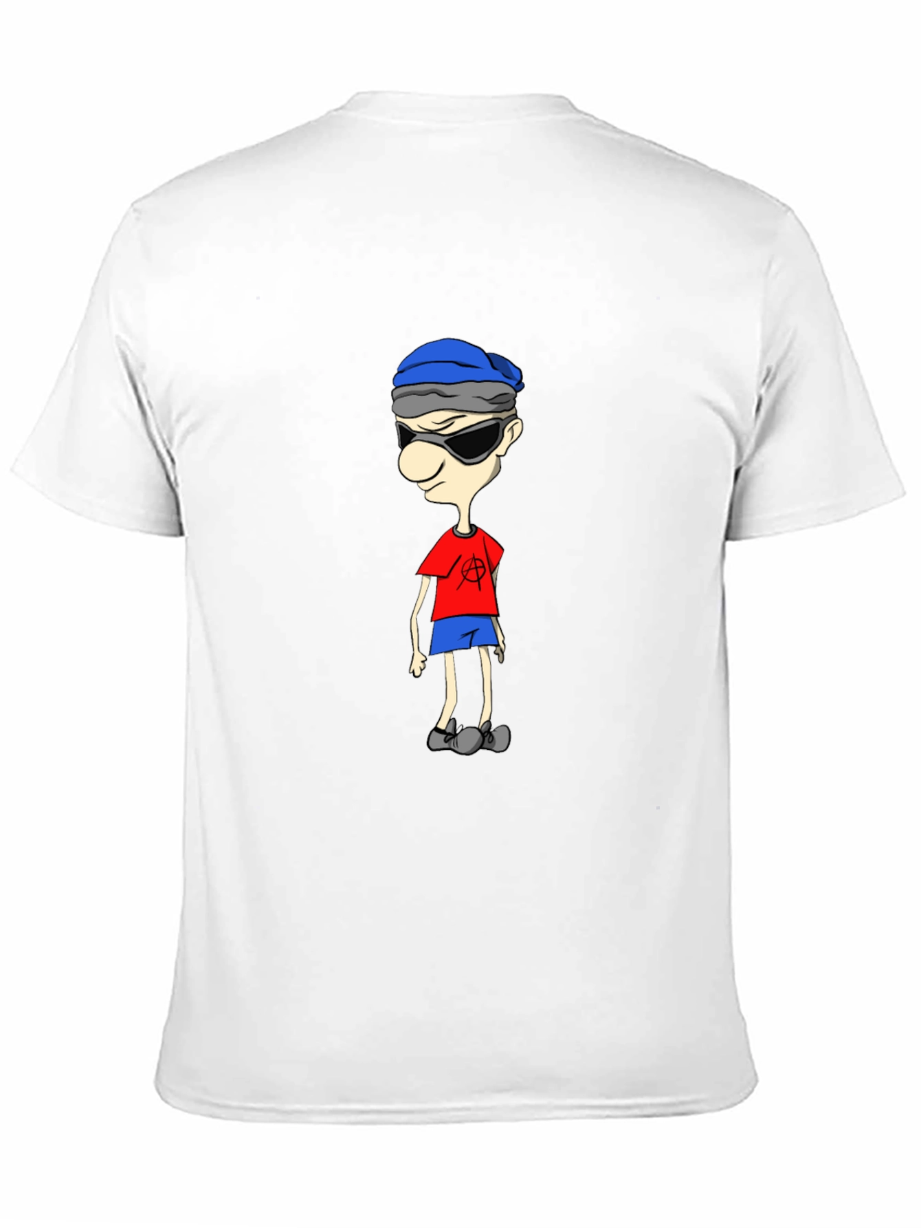 Black Cool Cartoon Character Graphic Tee - Black view 11