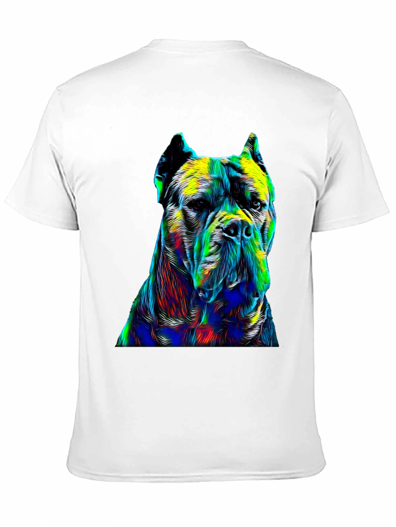 Black Abstract Dog Print Black T-Shirt view 11