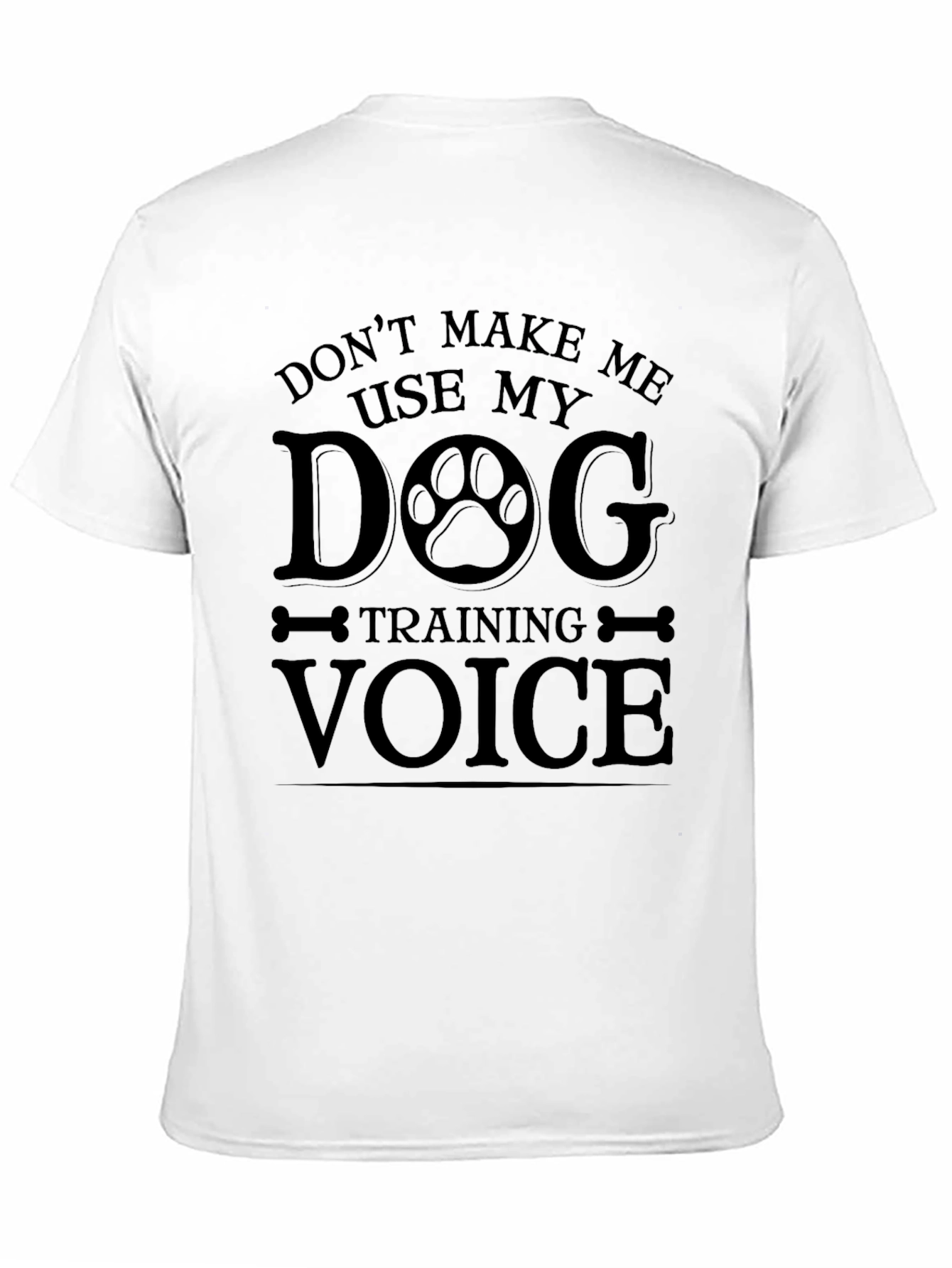 Black Dog Training Voice Black Graphic T-Shirt view 11