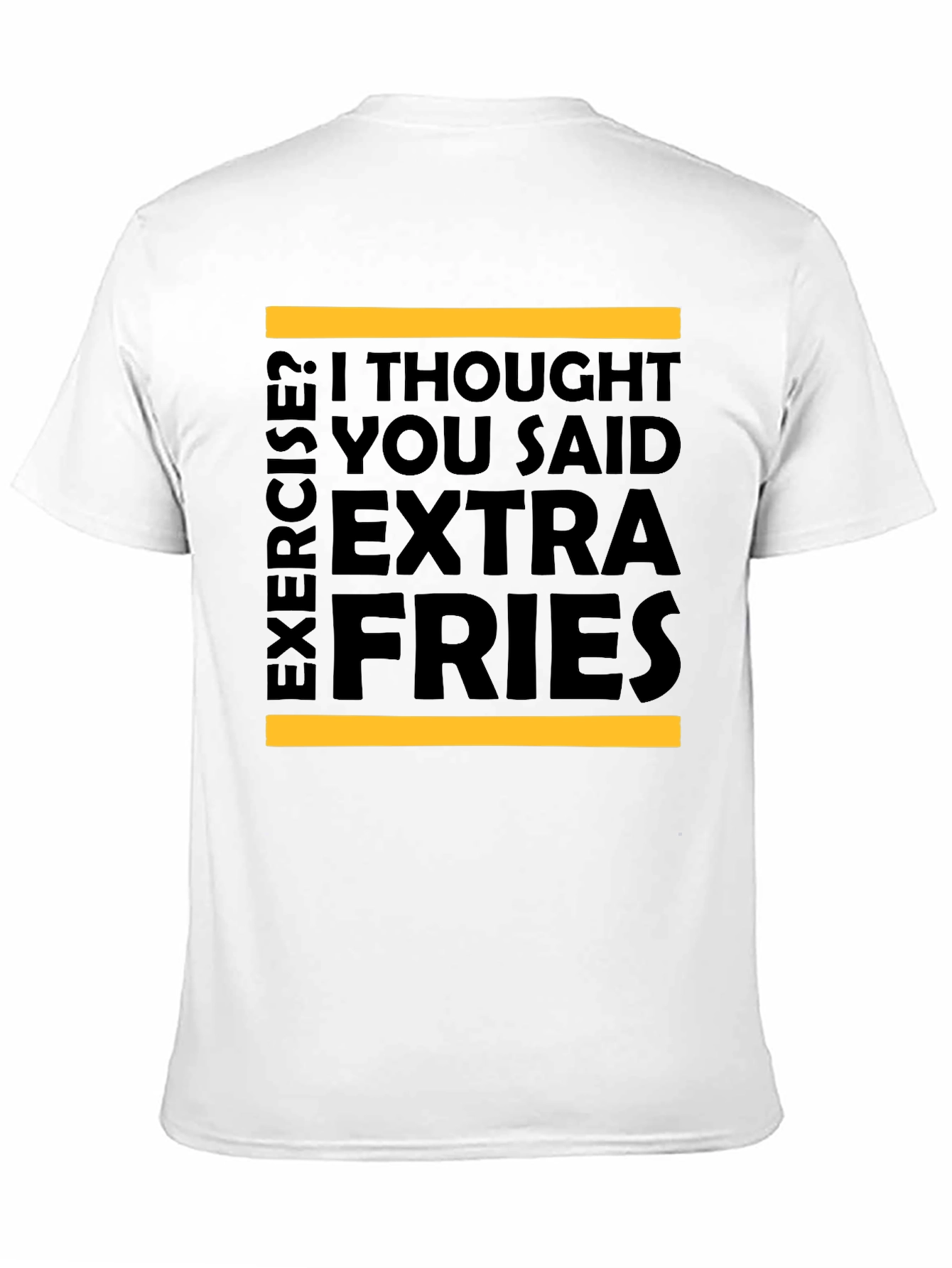 Black Extra Fries T-Shirt - Funny Foodie Tee view 11
