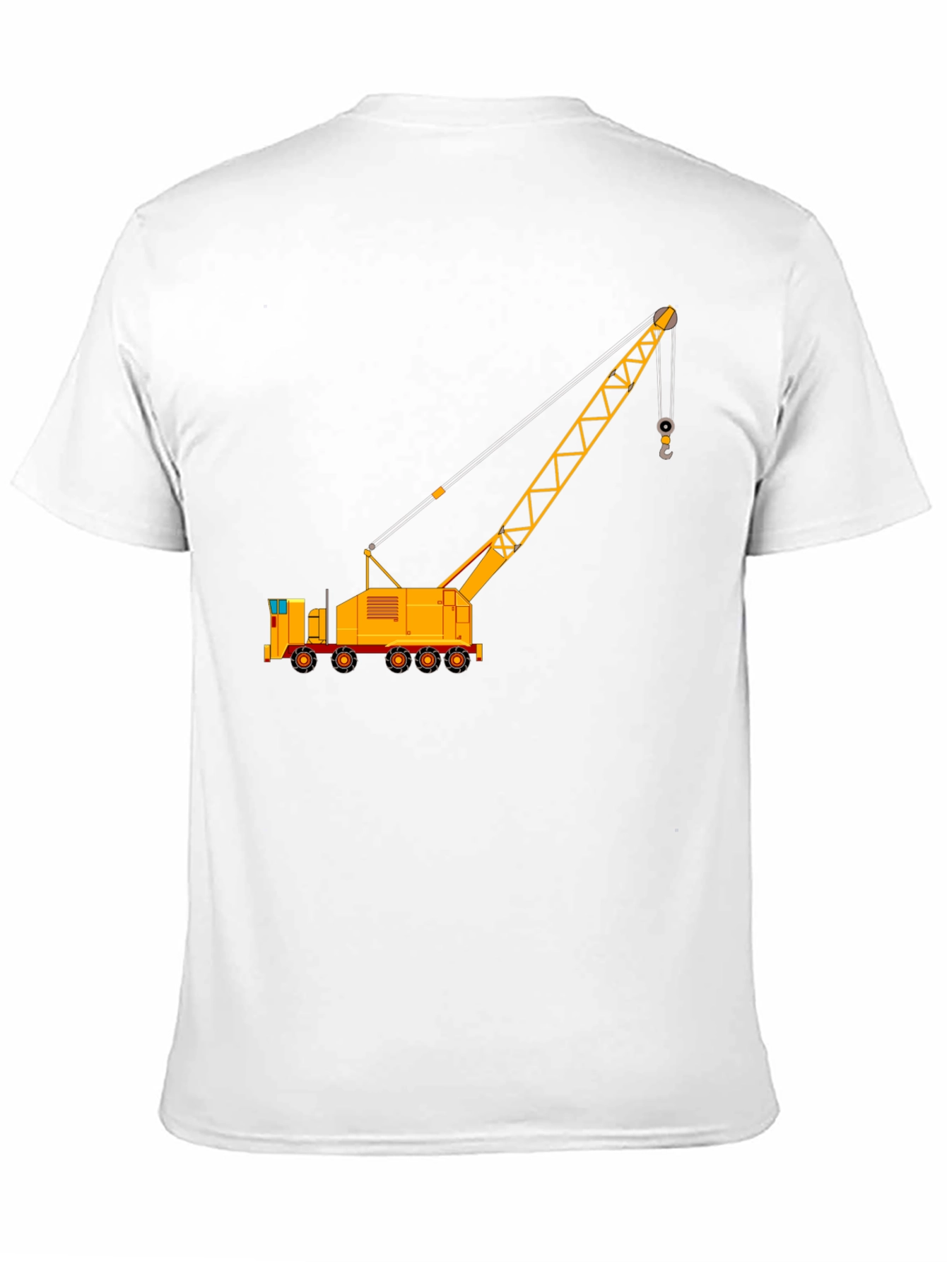 Black Construction Crane Graphic T-Shirt view 11