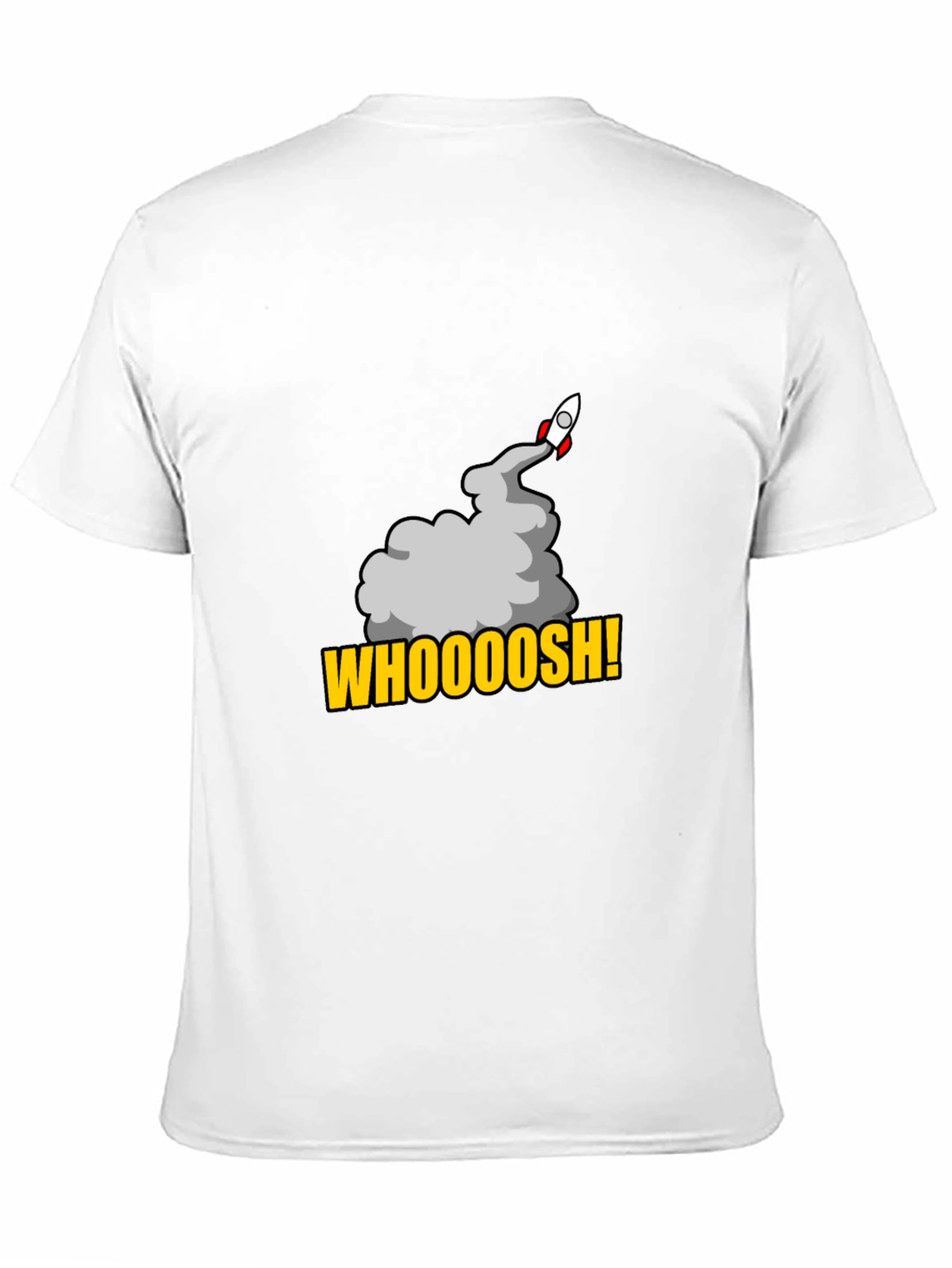 Black Whoooosh Rocket Graphic T-Shirt view 11