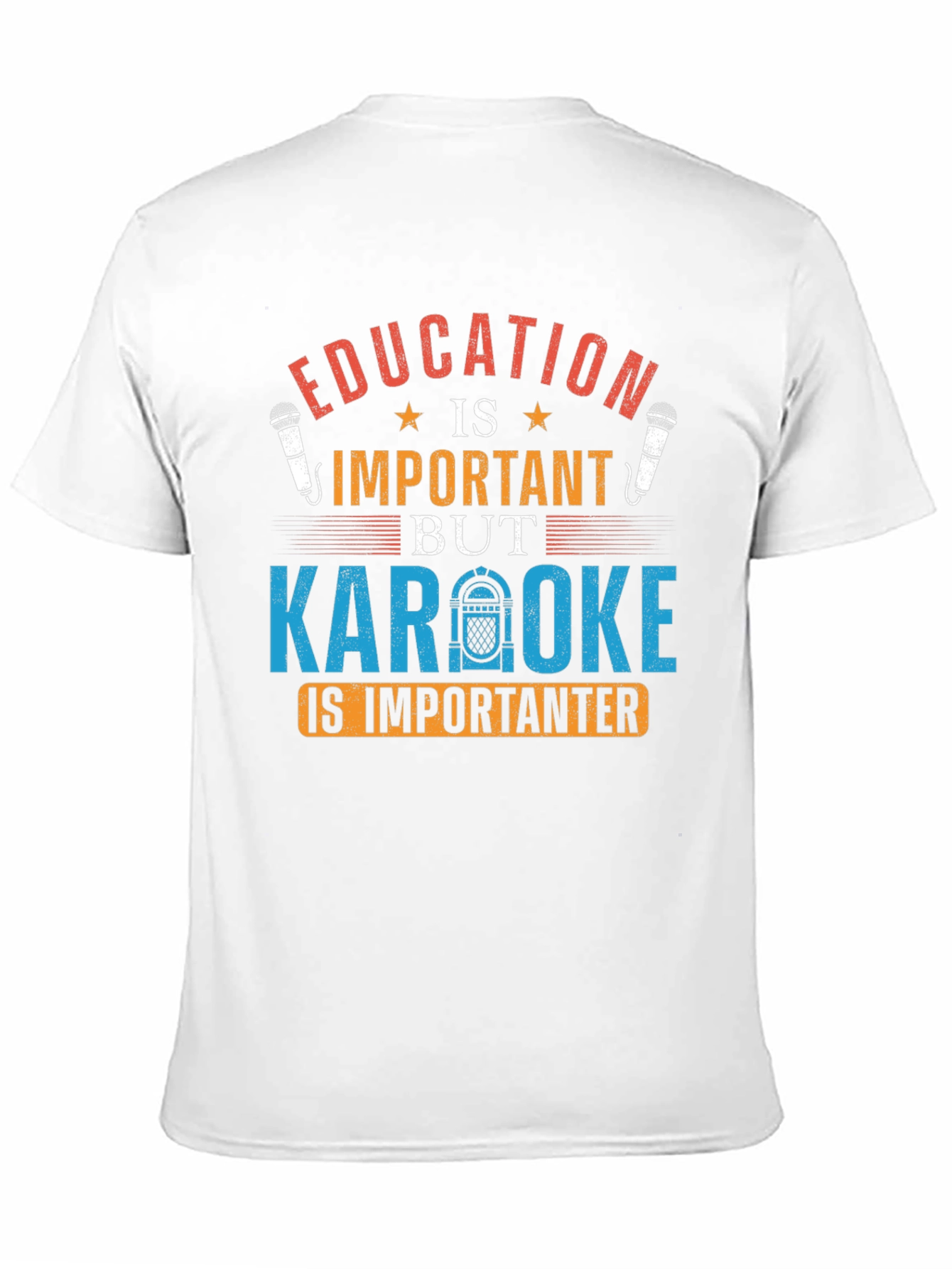 Black Education vs Karaoke Graphic Tee view 11