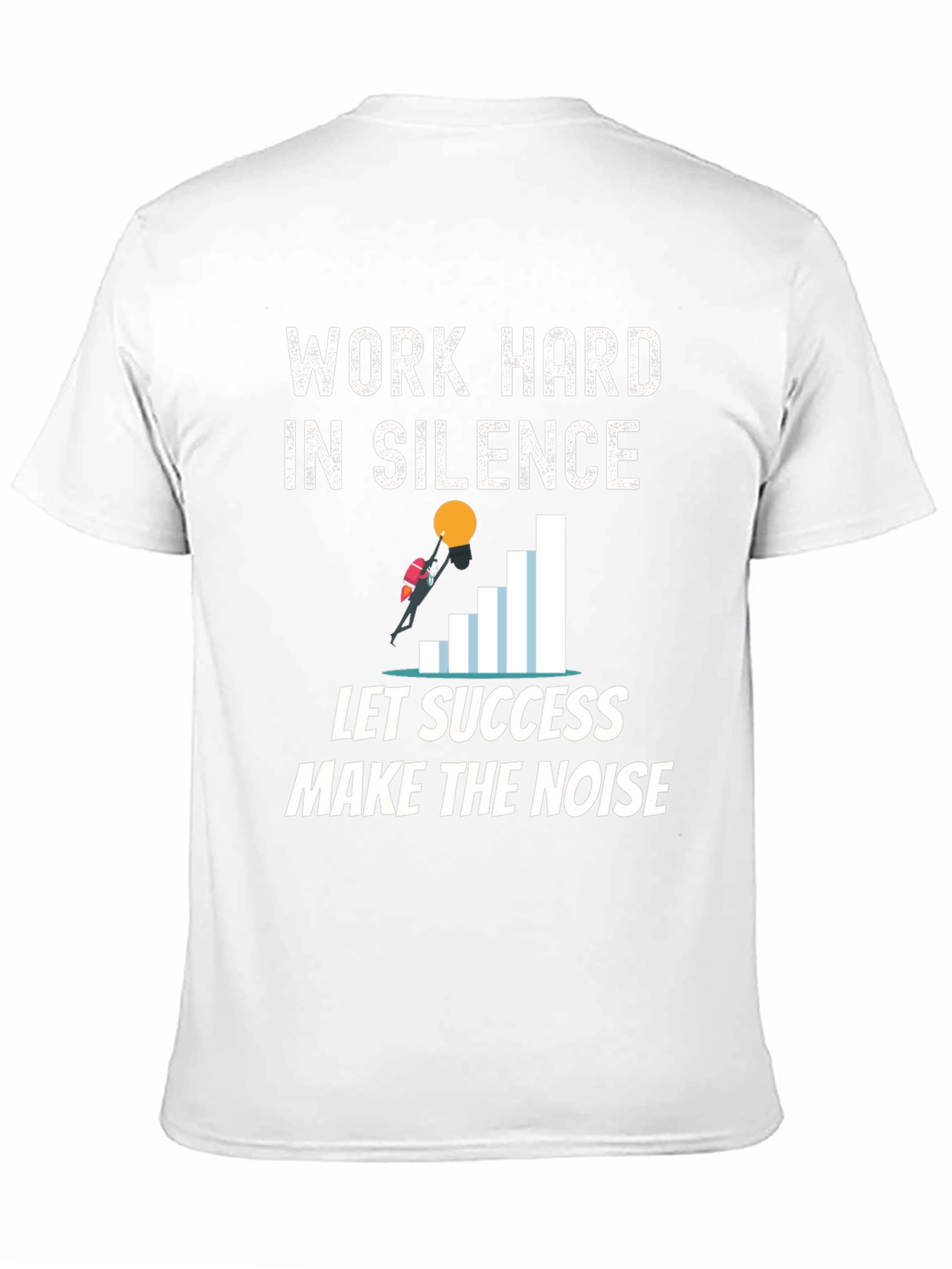 Black Work Hard in Silence Graphic Tee view 11