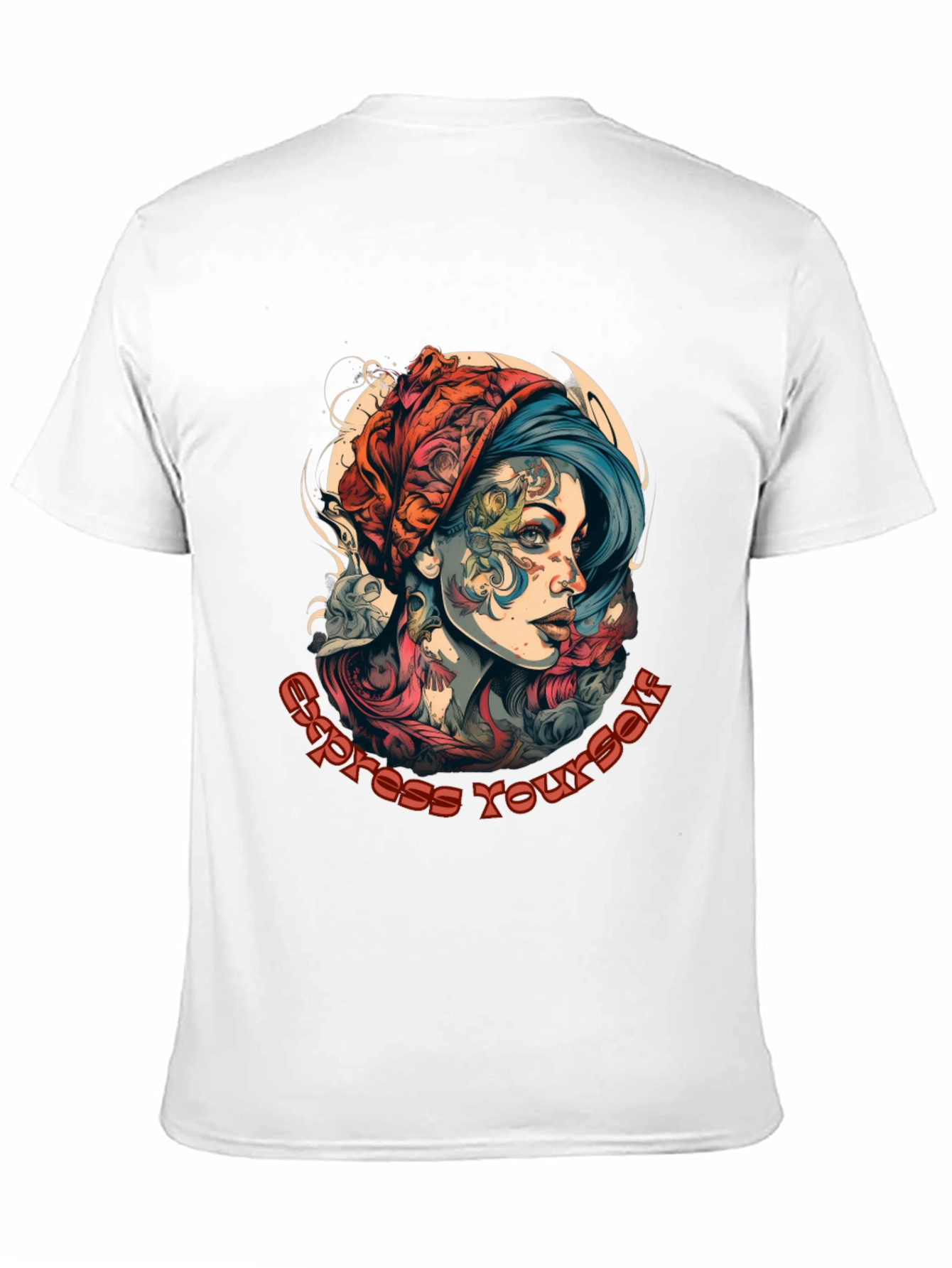 Black Express Yourself Graphic Tee - Black Cotton Blend view 11