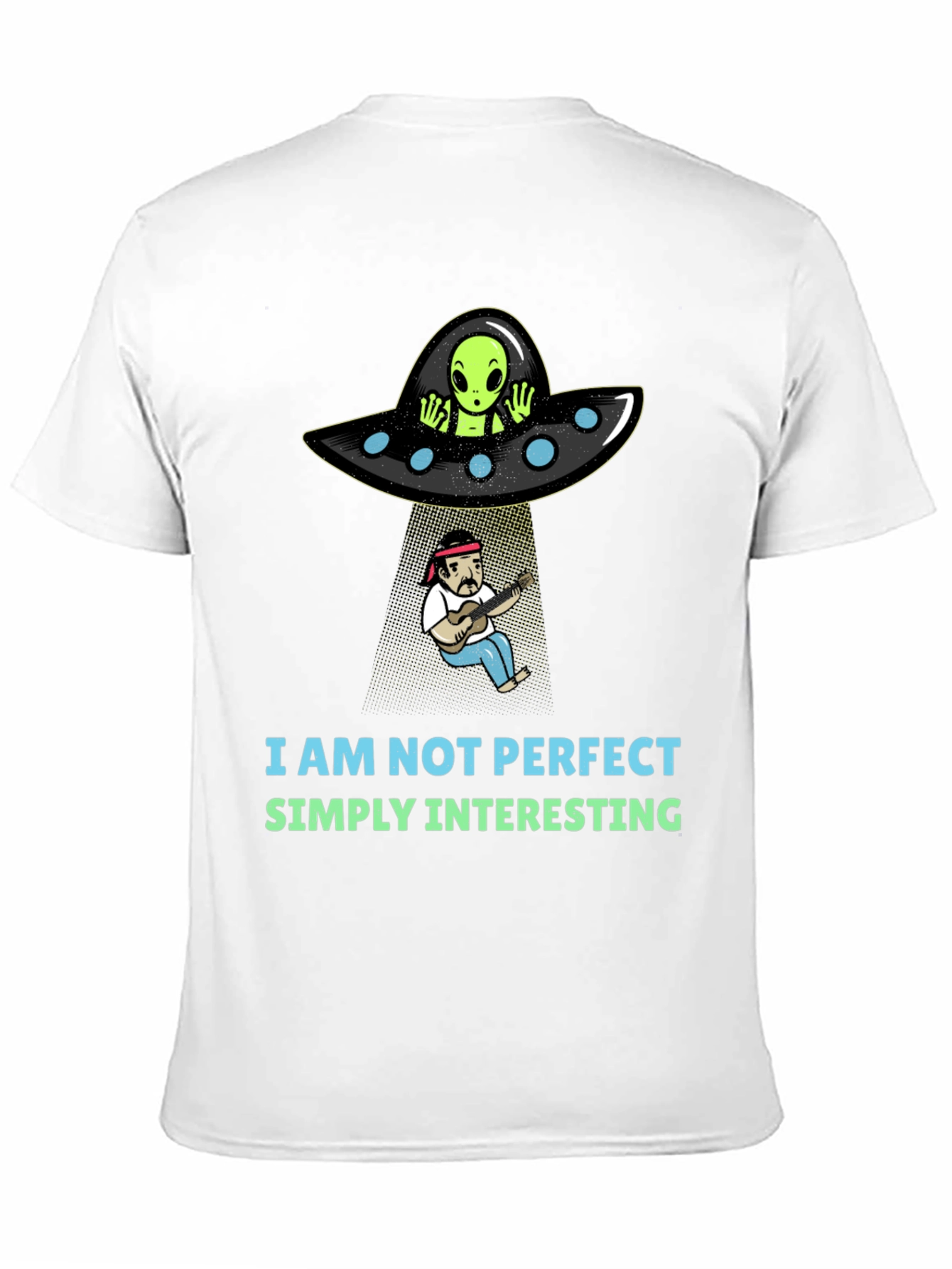 Black Funny Alien Abduction Graphic T-Shirt view 11