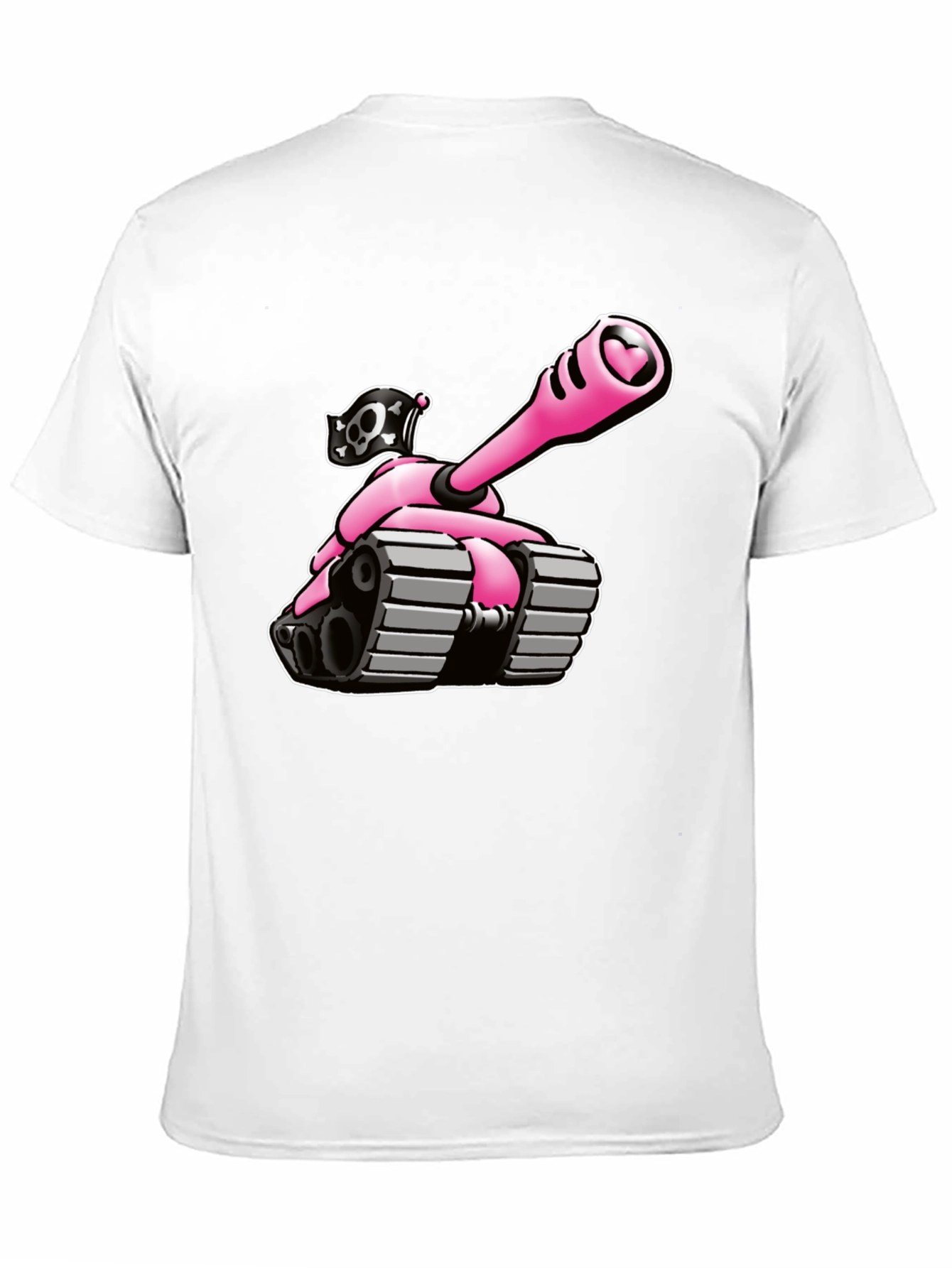 Black Pink Tank T-Shirt - Heart Cannon Pirate Tee view 11