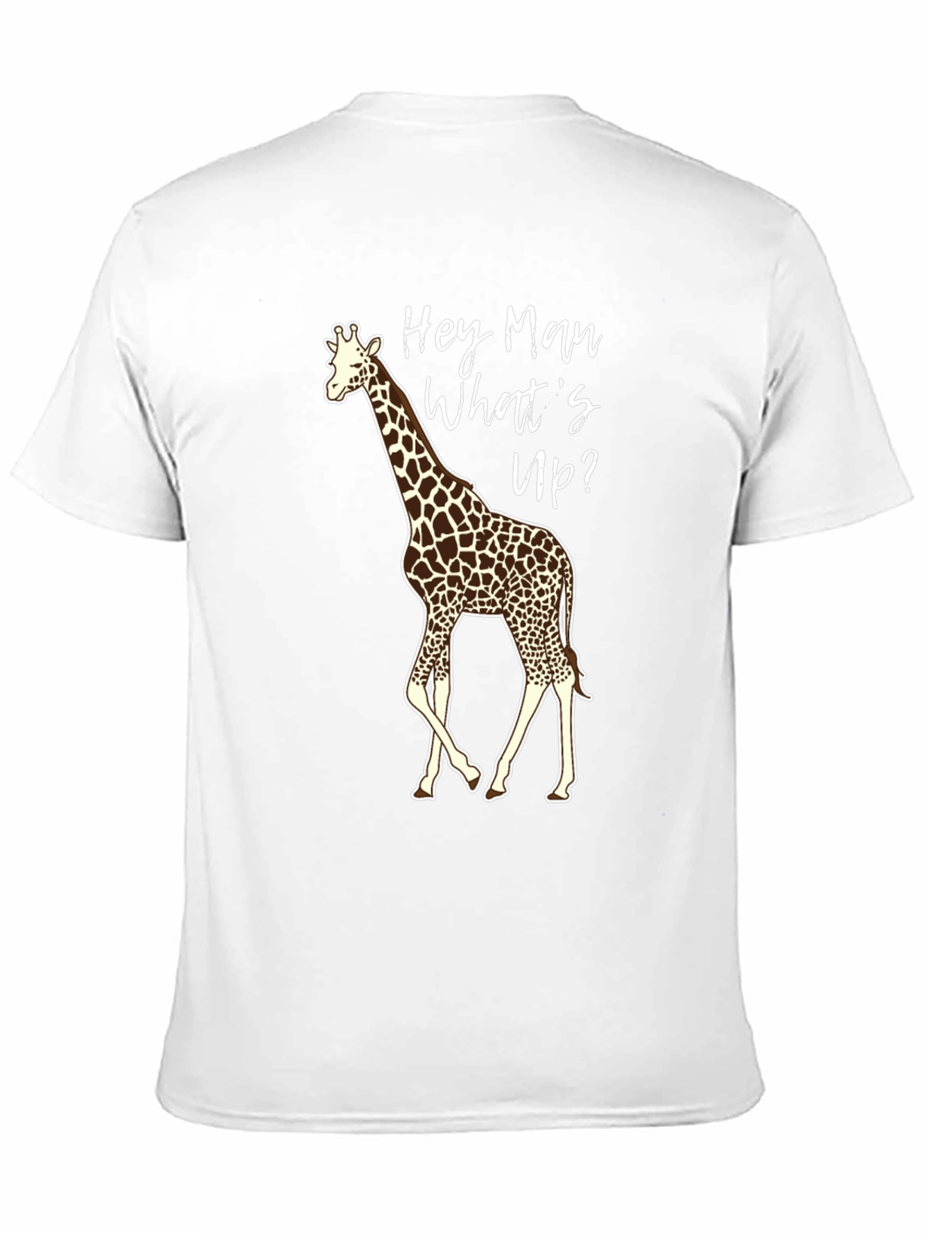 Black Hey Man Giraffe Graphic Tee view 11