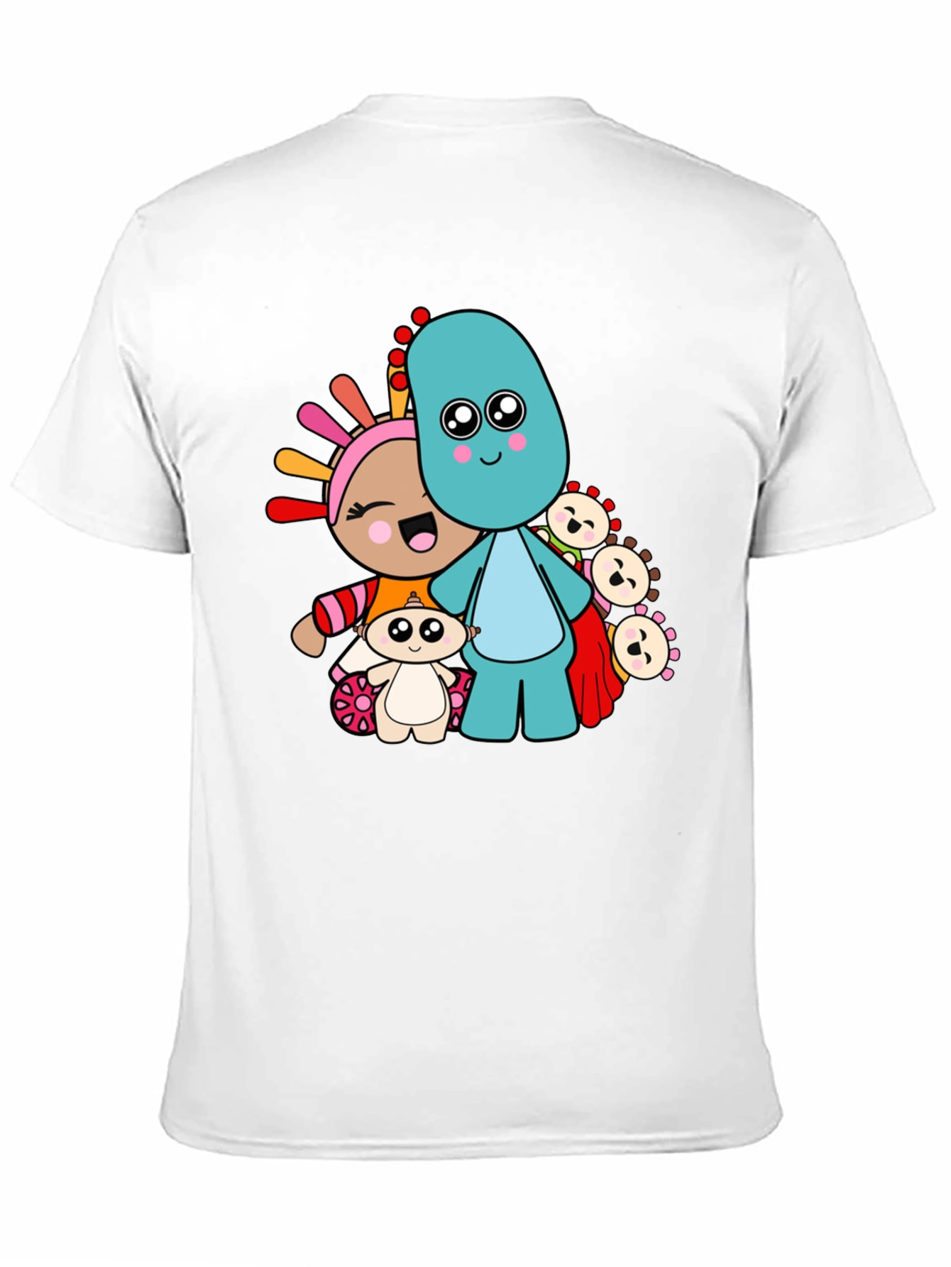 Black In the Night Garden Cartoon Character Black T-Shirt view 11
